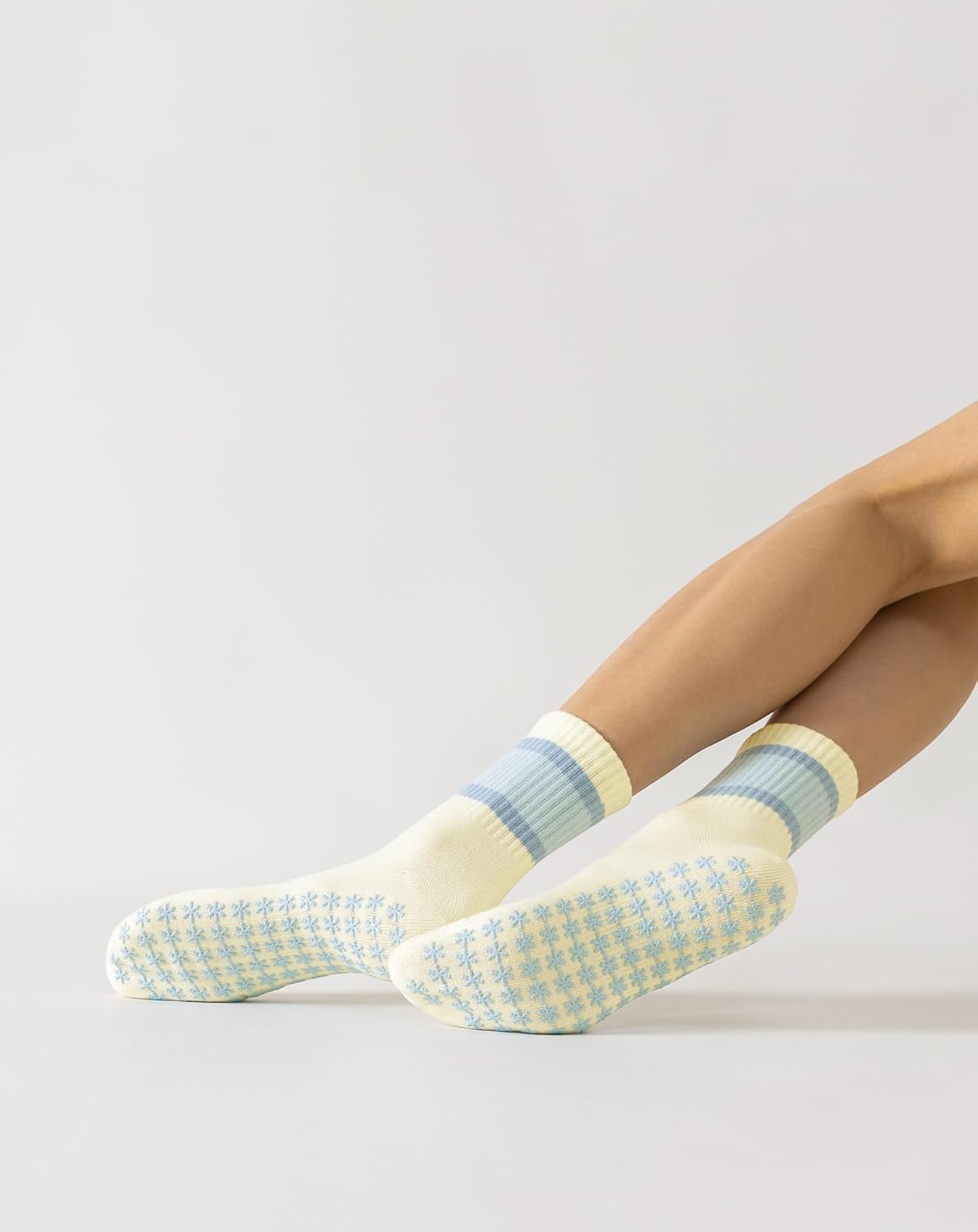 Thumbnail 6 de Yawlsow Pilates Grip Socks for Women – Grippy Non-Skid Crew Yoga & Barre Sticky Socks