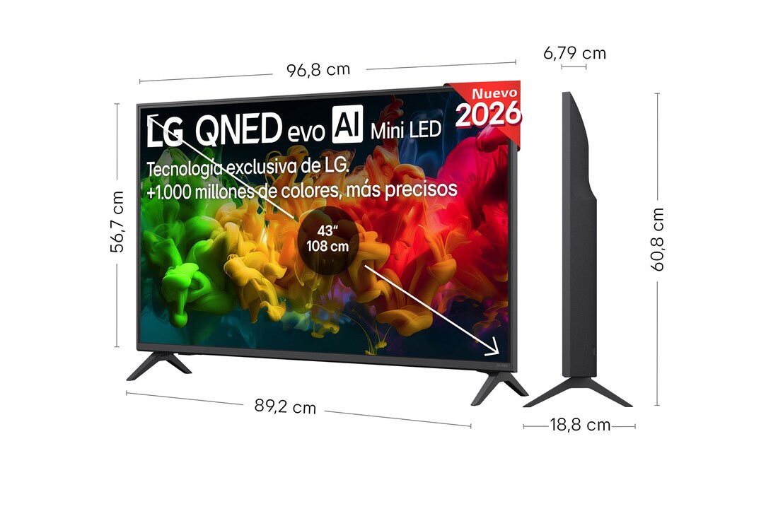 Thumbnail 1 de LG 43QNED80EB3.80E: Smart TV QNED evo MiniLED 43" 4K (2026)