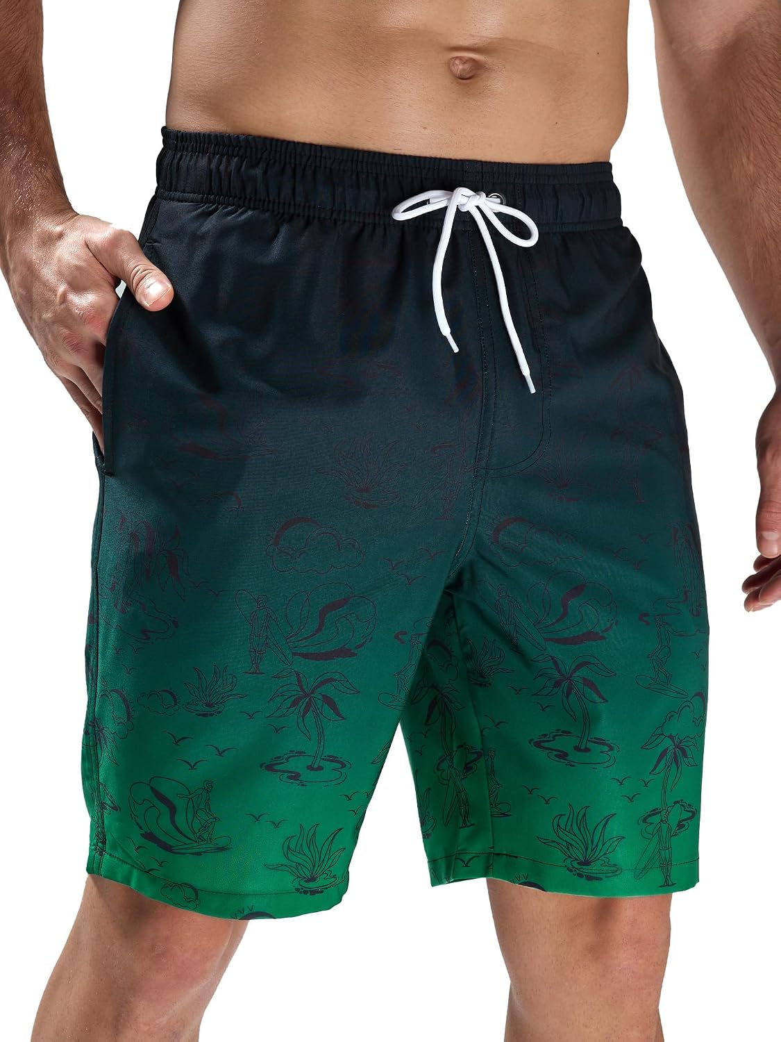 Detalle de Arcweg Pantaloncini da Uomo per Nuoto: Pantaloncini da Bagno ad asciugatura rapida con tasche e fodera in rete