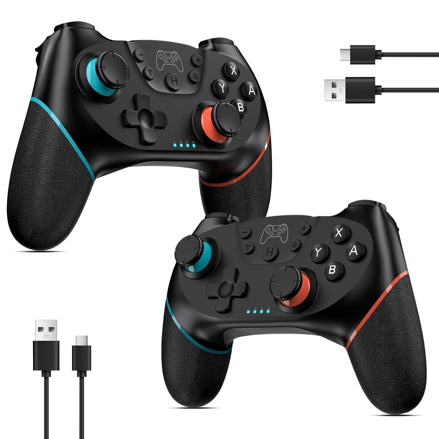 Detalle de Reddening Switch 2 Controller im 2er-Set – Pro Controller mit Turbo, Gyro und Wake‑Up für Switch-Familie und PC