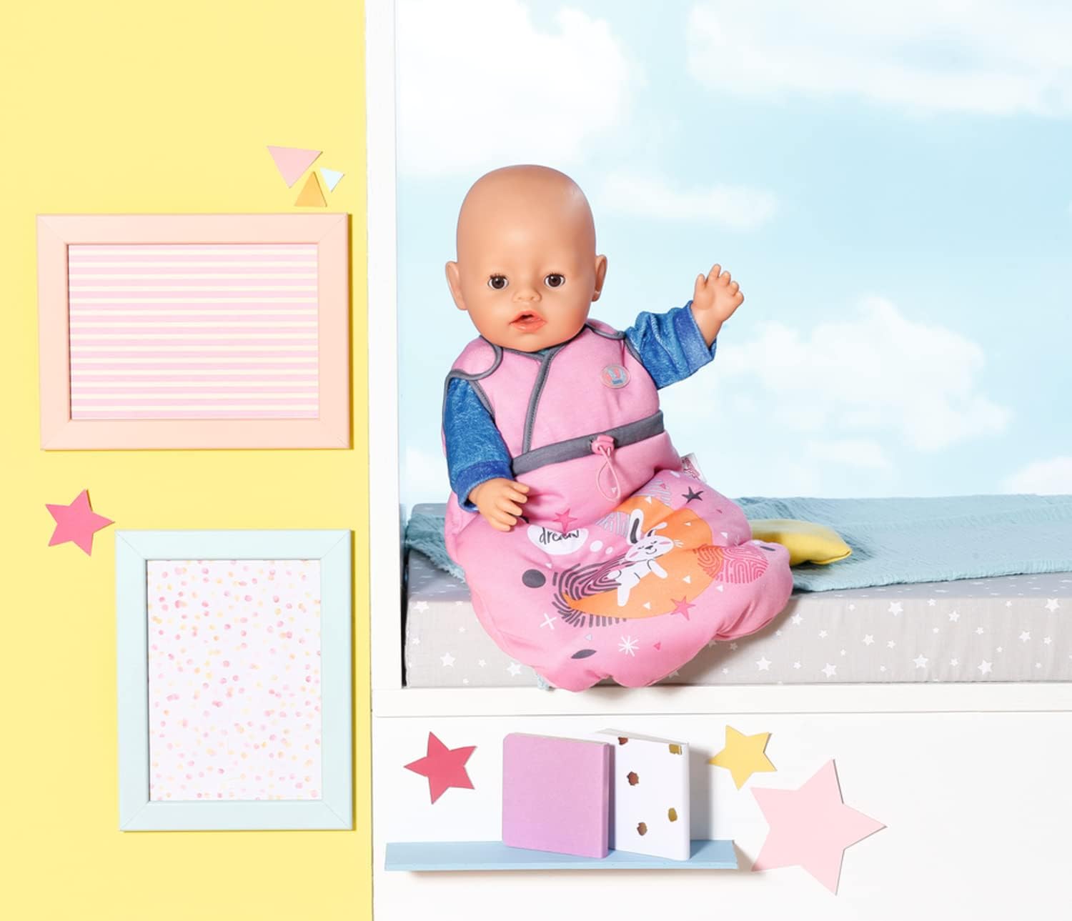 Detalle 1 de BABY born slaapzak voor poppen van 36 en 43 cm met klittenbandsluiting