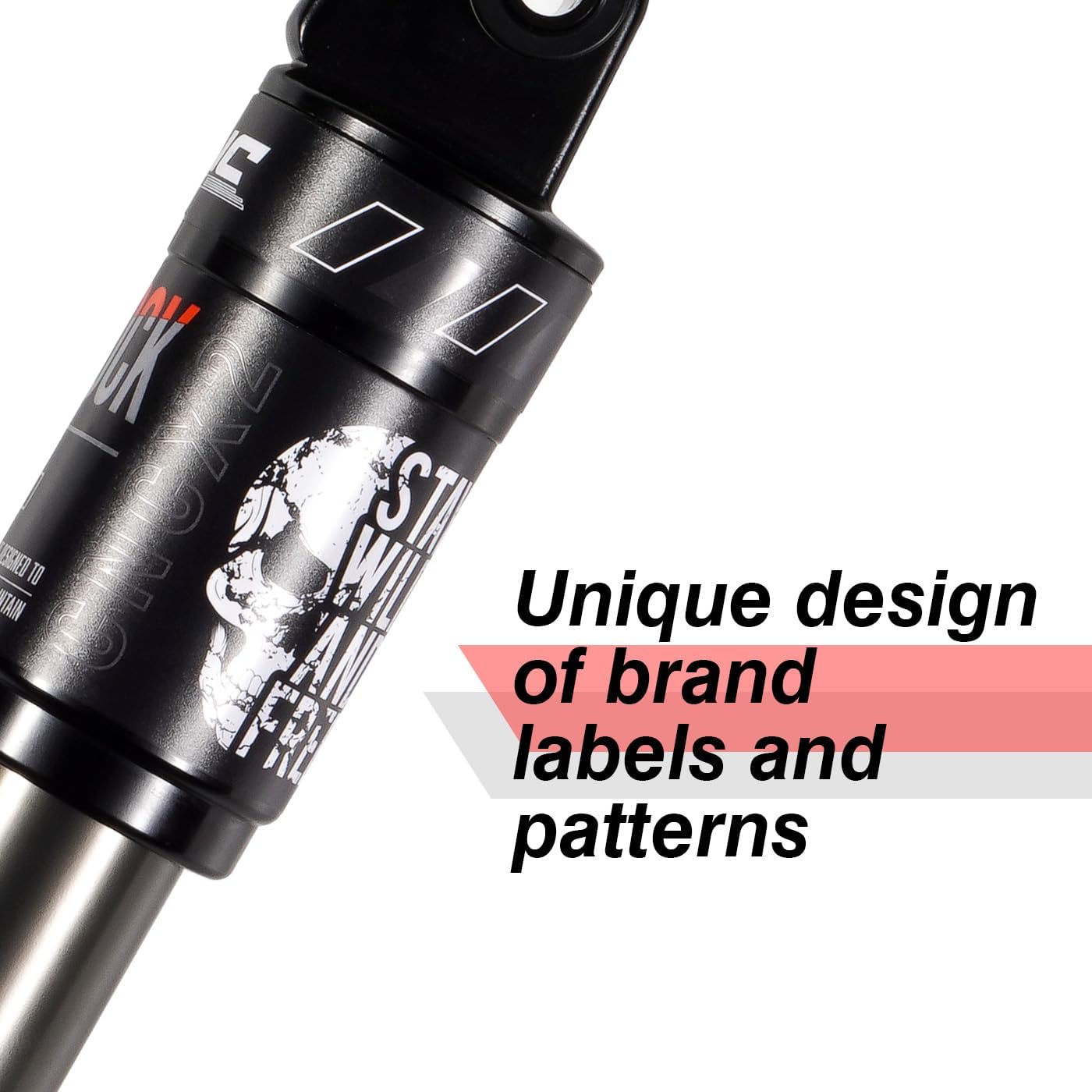 Detalle de CNCLOL Mountain Bike Rear Shock – Fixed Hydraulic Damping, 120–200mm (185x750lbs)