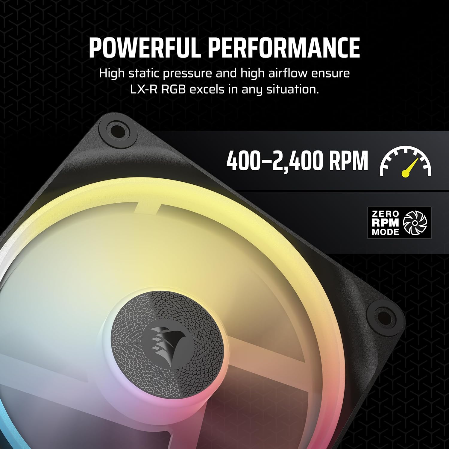 Detalle 2 de CORSAIR iCUE Link LX120-R RGB 120mm PWM Reverse Triple Fan Kit