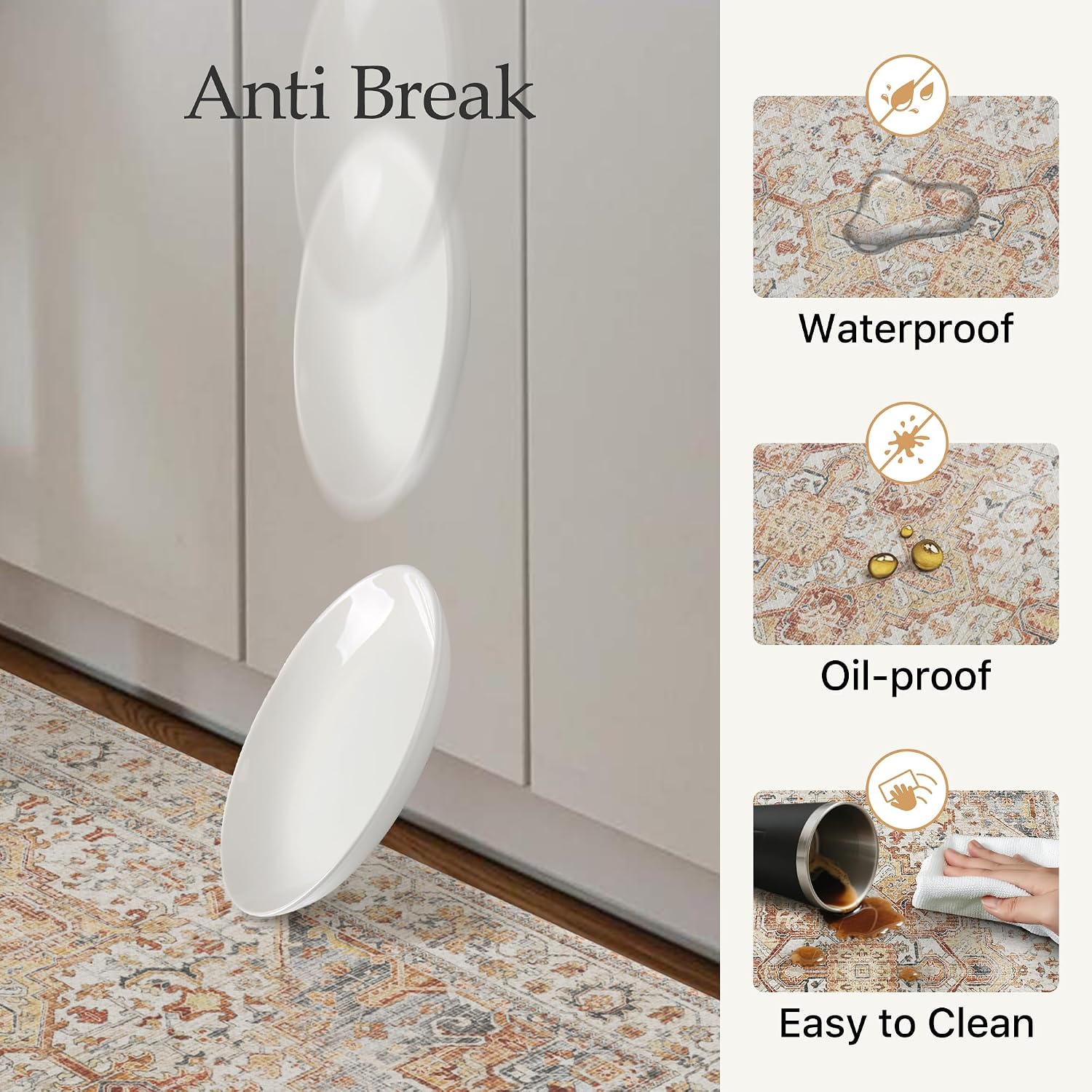 Thumbnail 4 de GENIMO Kitchen Mats for Floor (2-Pack) – Non-Slip, Waterproof Anti-Fatigue Floor Runners