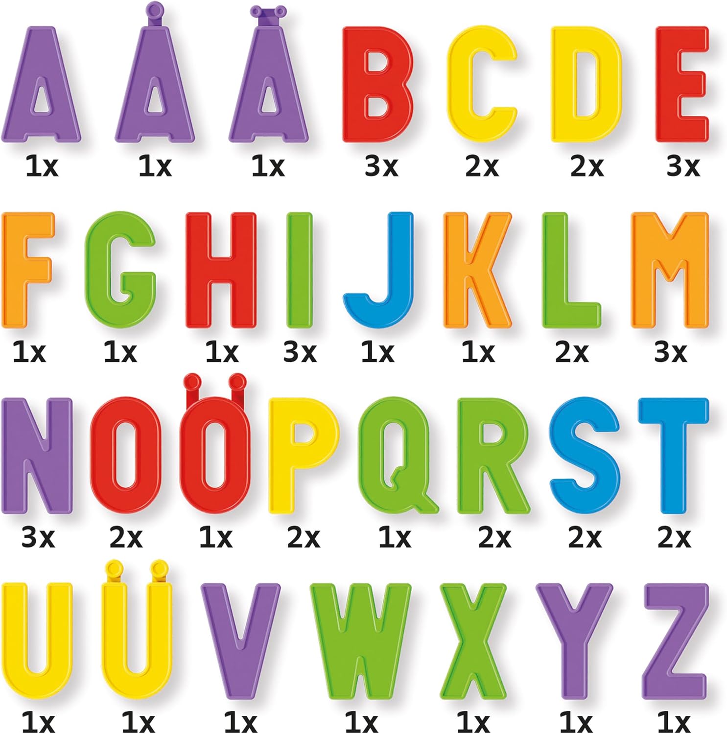 Thumbnail 2 de Quercetti Magnetino Letters Basic: lavagna magnetica con 48 lettere colorate per imparare l’alfabeto