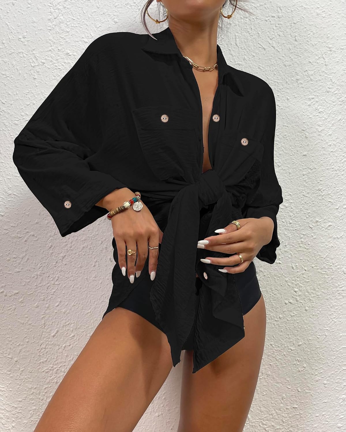 Detalle 2 de Bsubseach Modern Cover Up Blouse S
