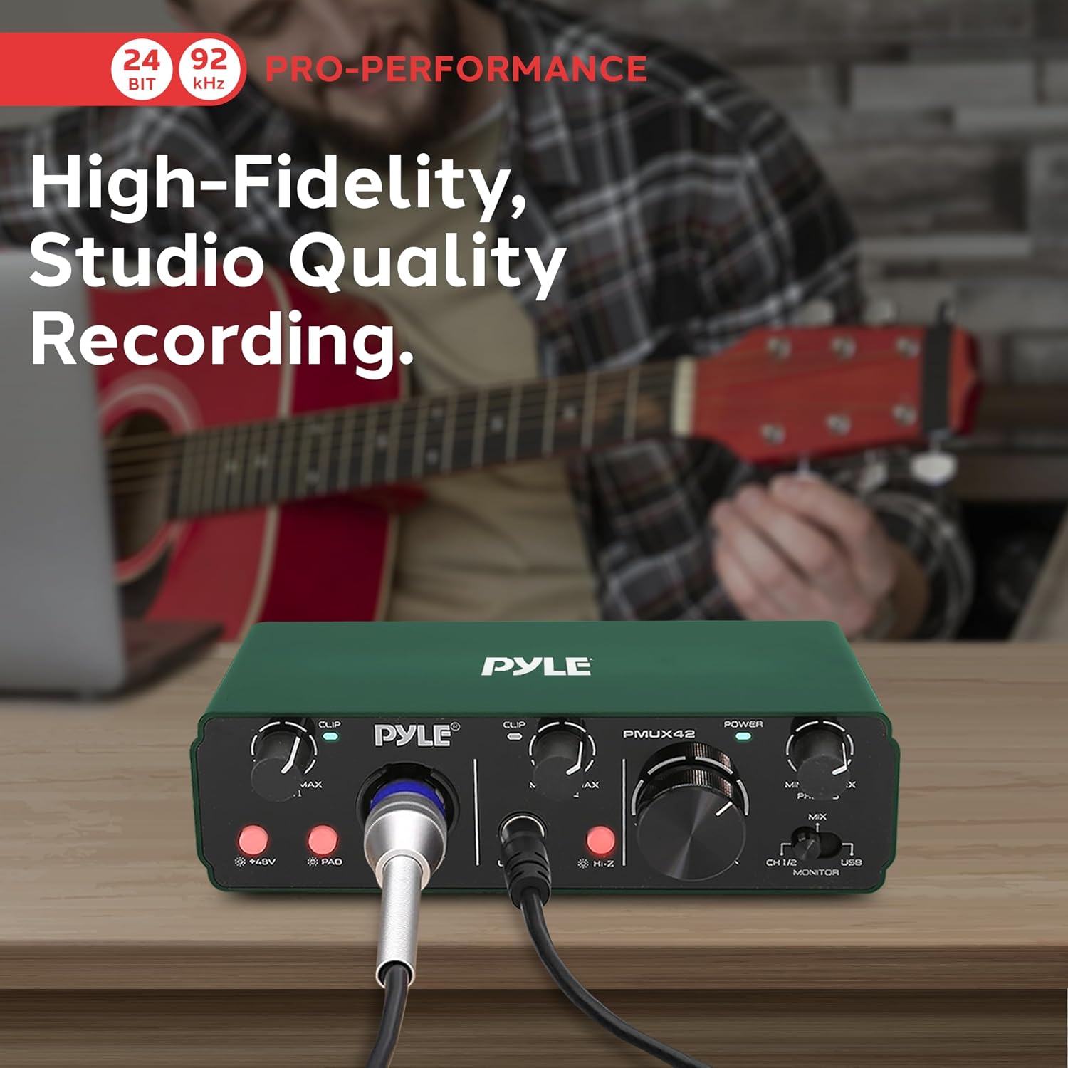 Thumbnail 1 de Pyle USB Audio Interface 2-in/2-out