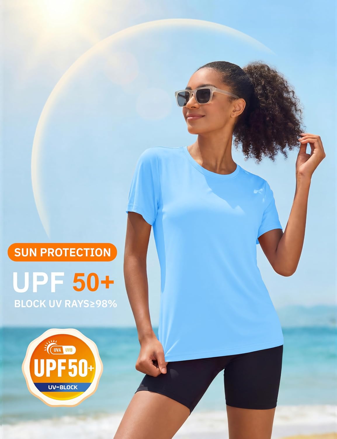 Detalle 1 de MAGCOMSEN Women's Workout Shirt Polyester