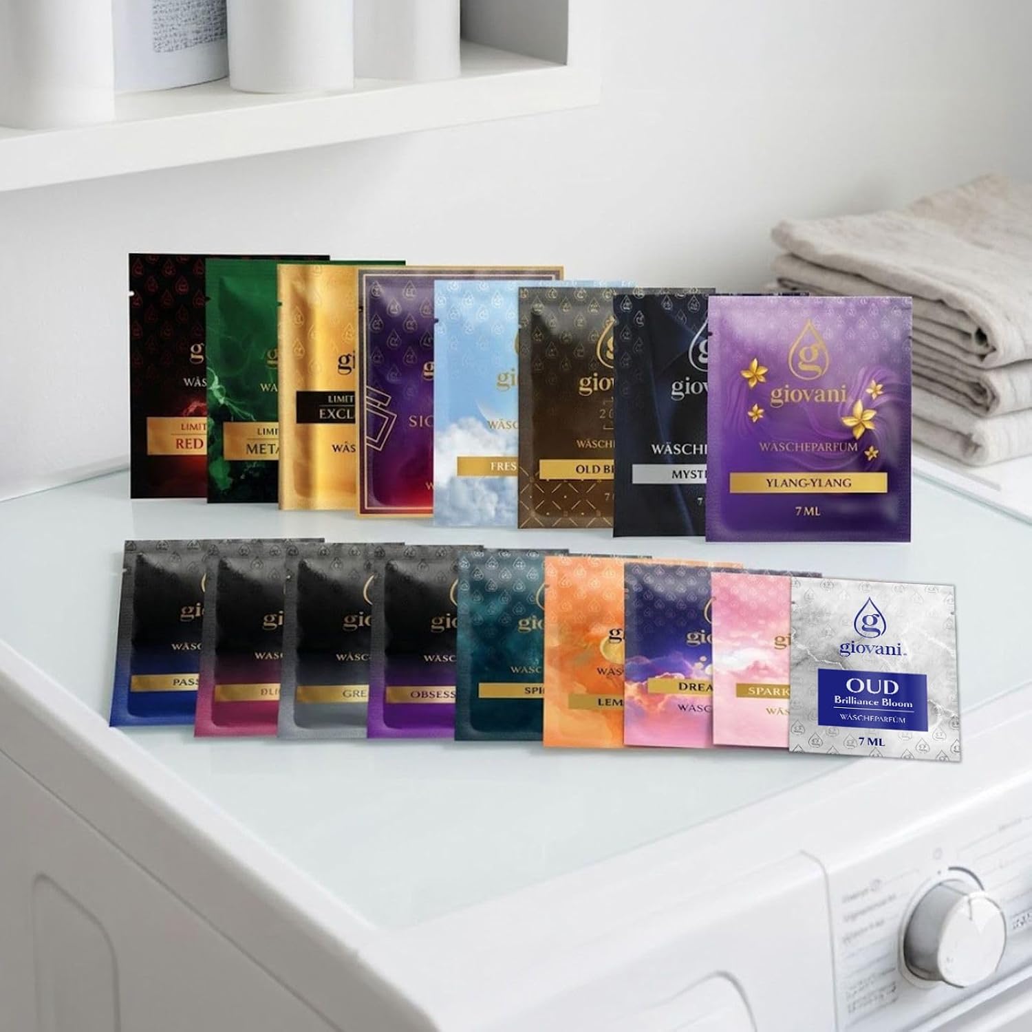 Detalle de Giovani Wäscheparfüm Proben-Set – 17 Duftproben à 7 ml