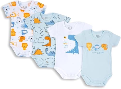 Detalle de Chicco Bimbo 0-24 Set di 4 Body a Maniche Corte in 100% Cotone