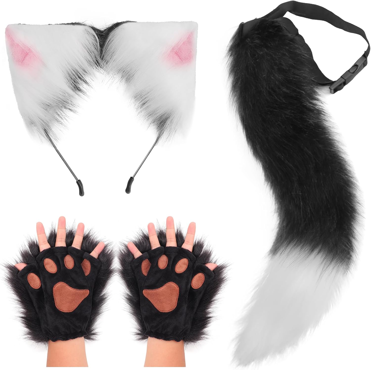 Detalle de DRESHOW Wolf Fox Fur Tail Set 19.7in