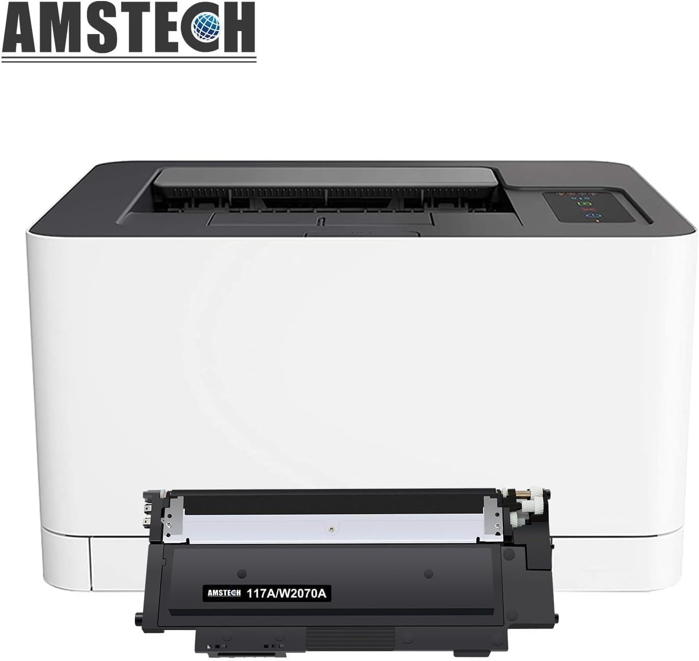 Detalle de Amstech 117A MFP Toner Set 4PK kompatibel für HP 117A – Schwarz + Farben (W2070A/W2071A/W2072A/W2073A)