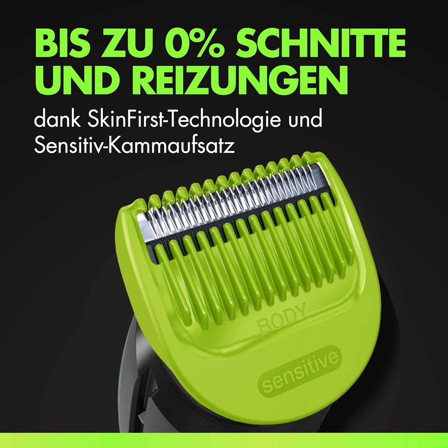 Thumbnail 3 de GilletteLabs i5 Body + Intimate Trimmer für Herren (SkinFirst) – wasserdichter Intimrasierer, Schwarz/Grün