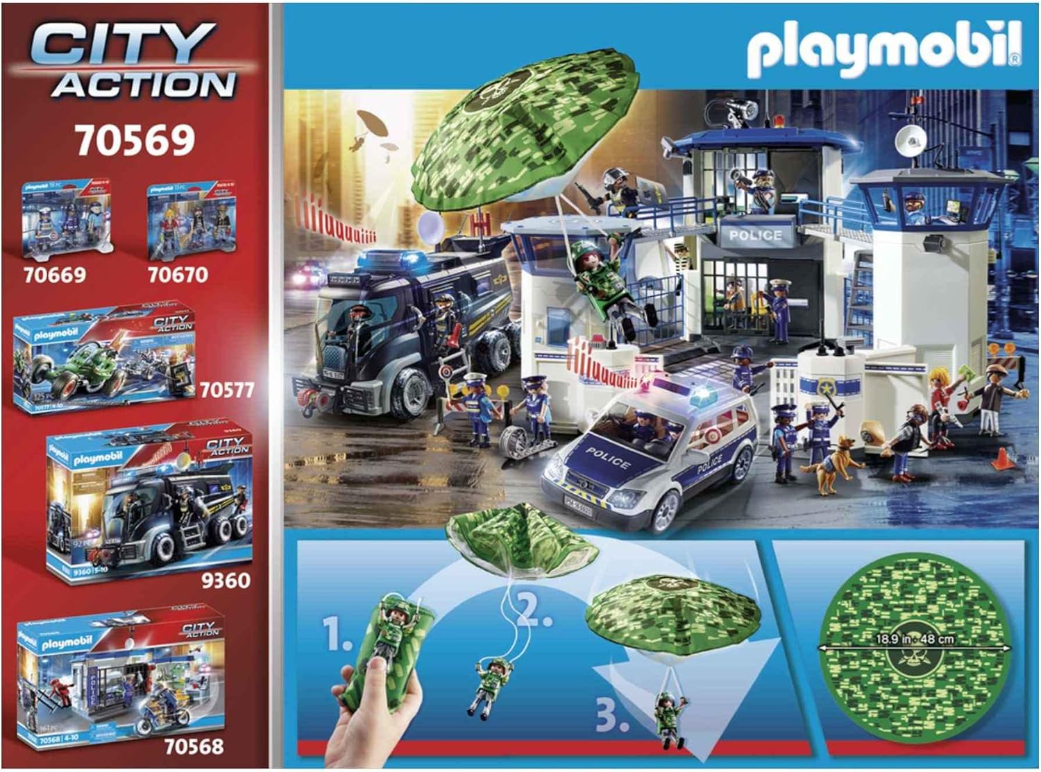 Thumbnail 1 de PLAYMOBIL City Action 70569 Helicóptero Policía 🚁 Persecución Divertida