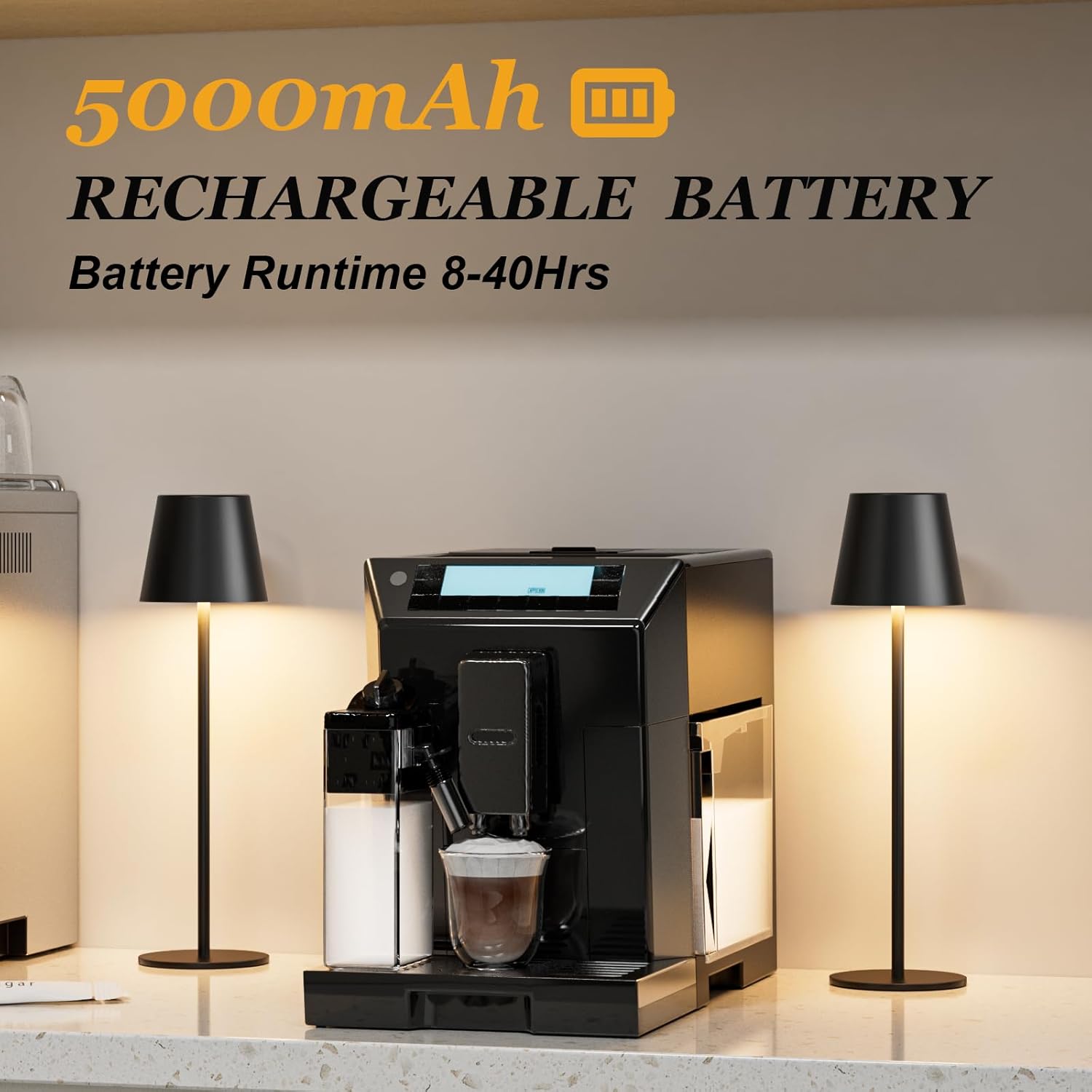 Thumbnail 2 de Kakanuo KK-LED3-01 Rechargeable Table Lamps, 2-Pack with Touch Dimming