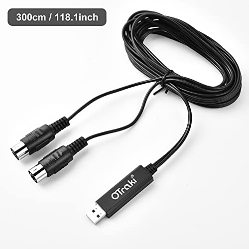 Thumbnail 6 de OTraki Cavo MIDI 5-Pin DIN a USB Interfaccia Converter 1 In 1 Out – Controllo MIDI affidabile per tastiere, batterie elettroniche e studi musicali