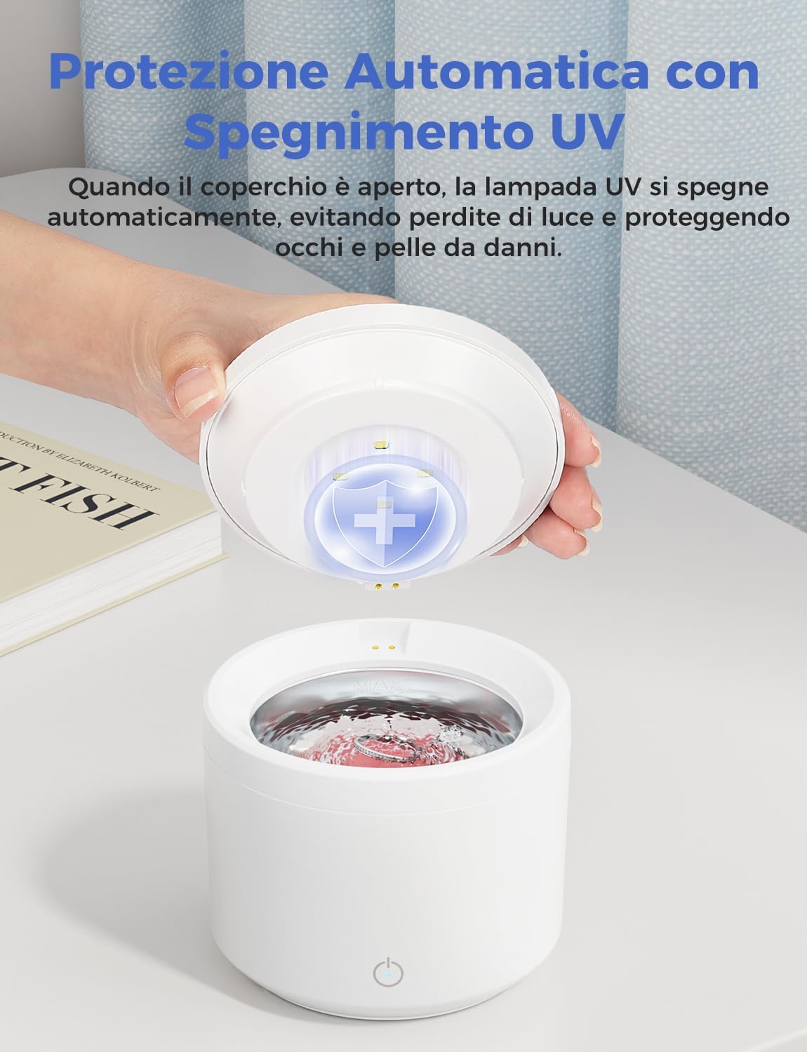 Detalle 2 de Acmeenjoy Pulitore Ultrasuoni 48000Hz 200ml 🪥