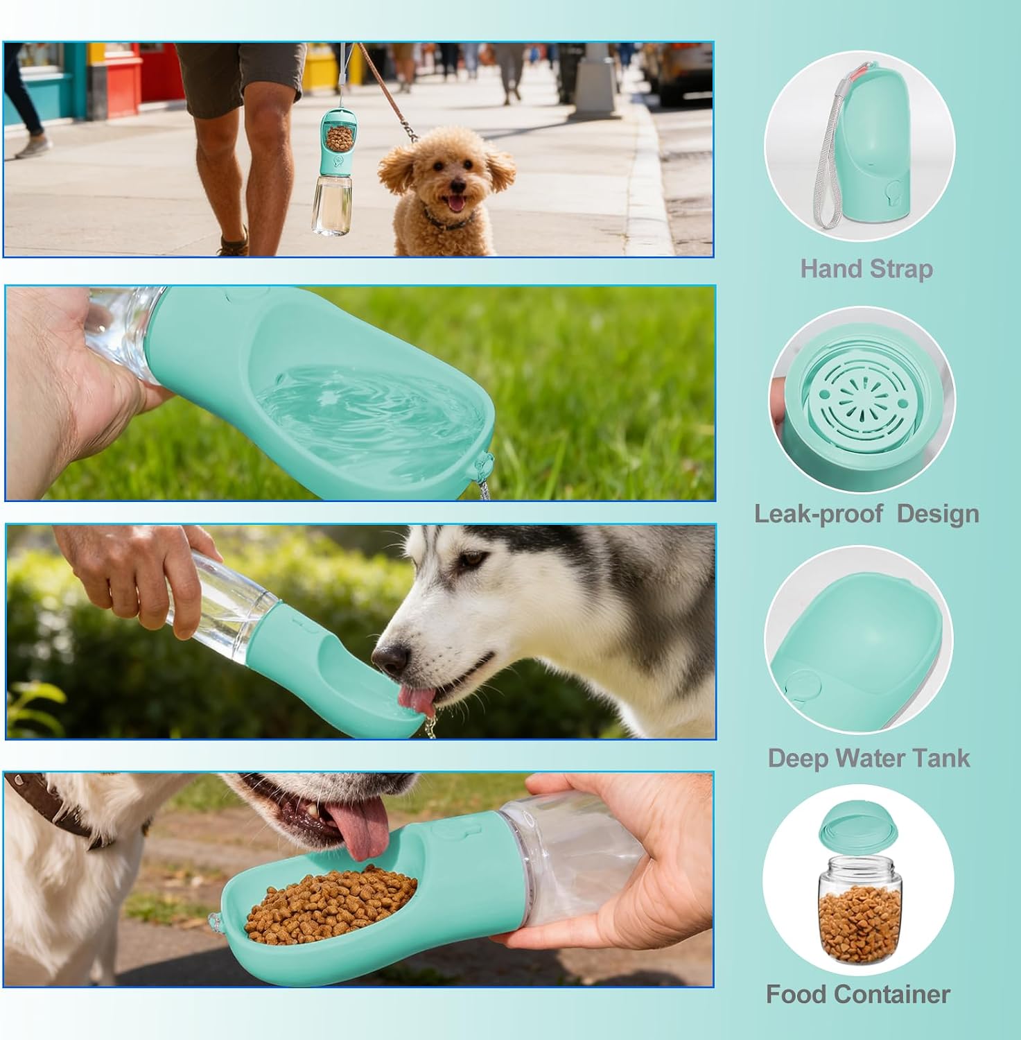 Detalle de Portable dog water bottle 550ml