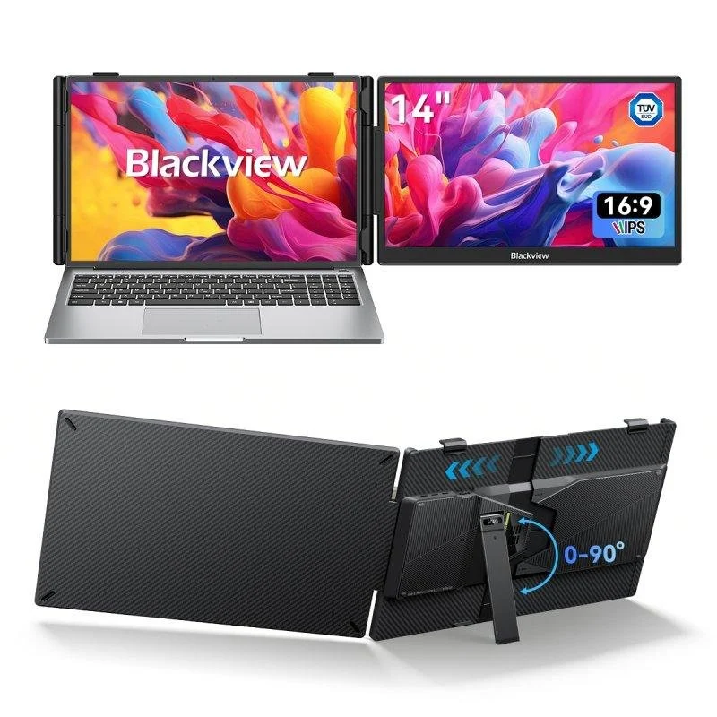 Detalle de Monitor Blackview SCM5 14" FullHD IPS: portátil, plegable y con altavoces integrados