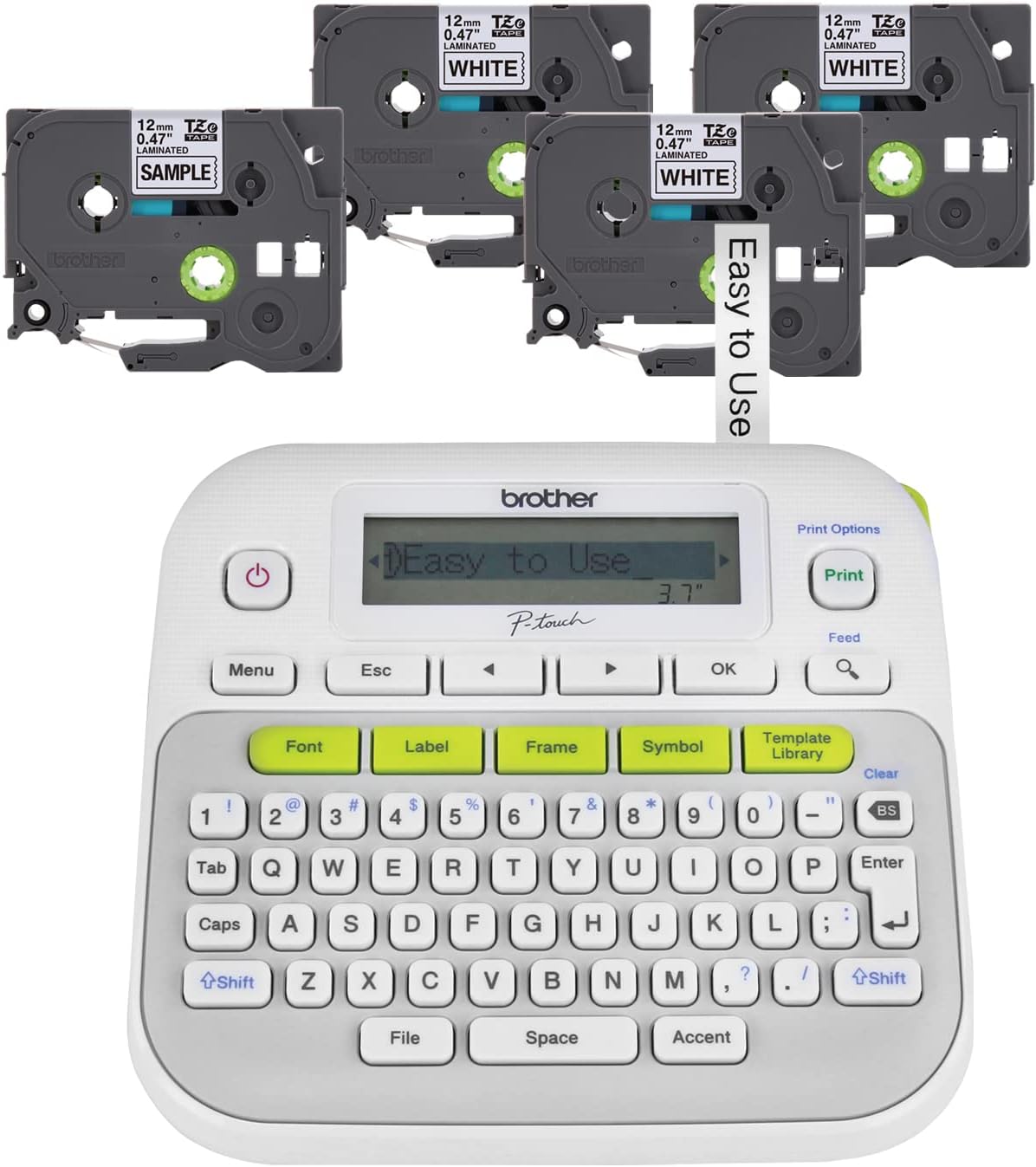 Detalle de Brother PTD210 label maker 4 tapes 🖨