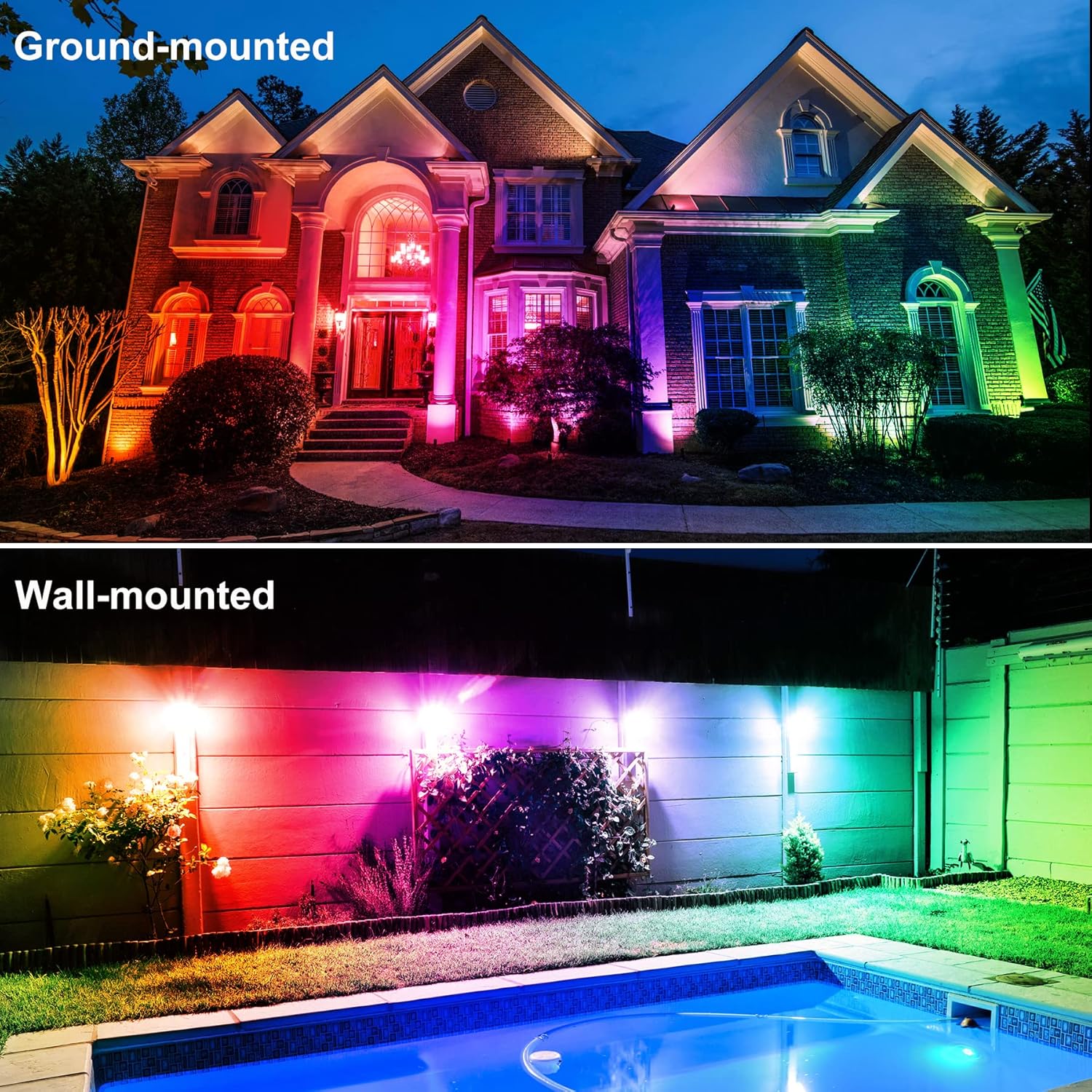 Thumbnail 5 de NATPOW Garden Lights mains-powered RGB spot lights with remote (IP65, 4-in-1)