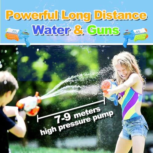 Detalle de Water Guns Powerful Long Distance, 2 Pack 510ML Big Water Gun Long Range by Cakkone (Blue)