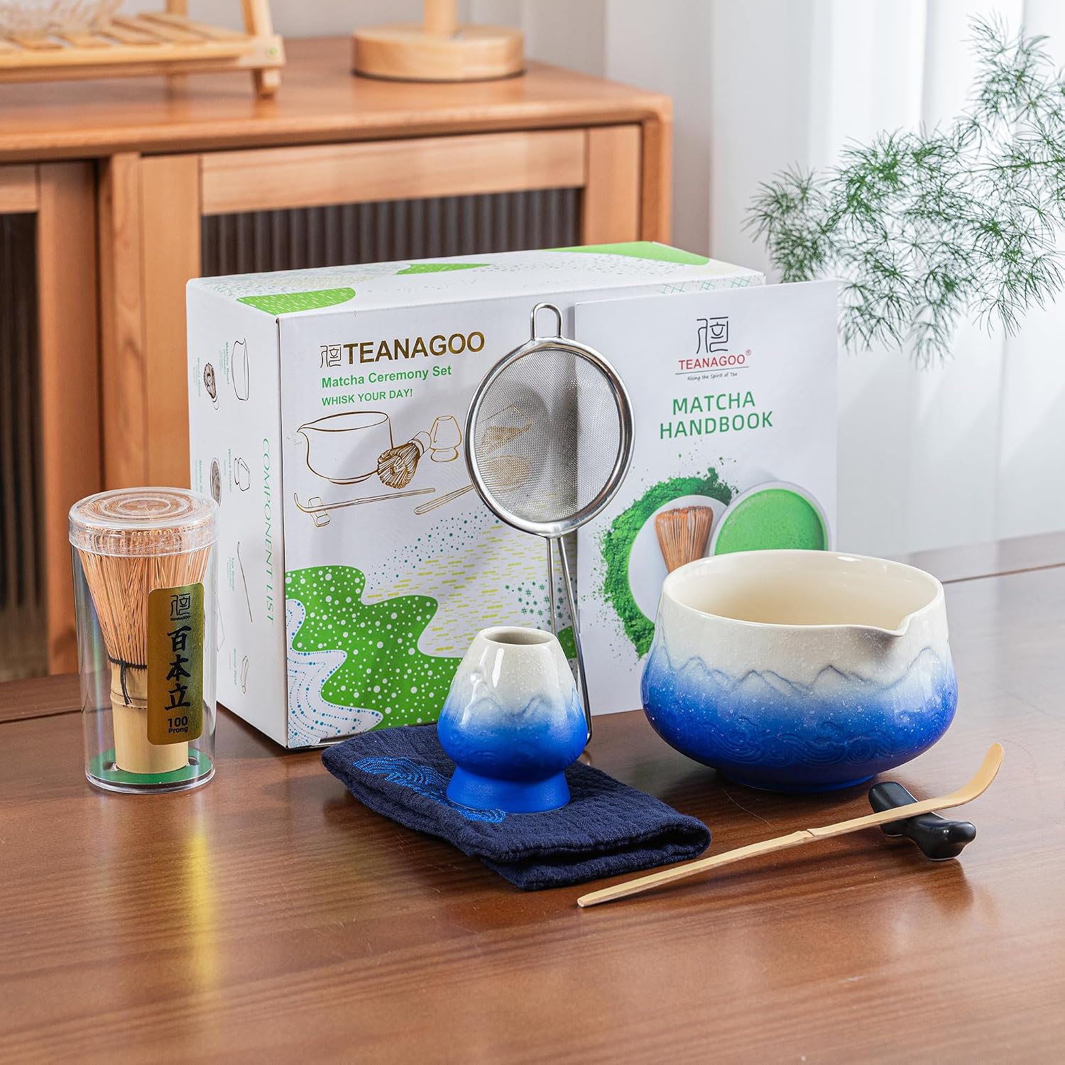 Thumbnail 6 de TEANAGOO 7-teiliges Matcha-Set (Matcha-Besen, Chawan mit Ausgießer, Sieb & Zubehör)