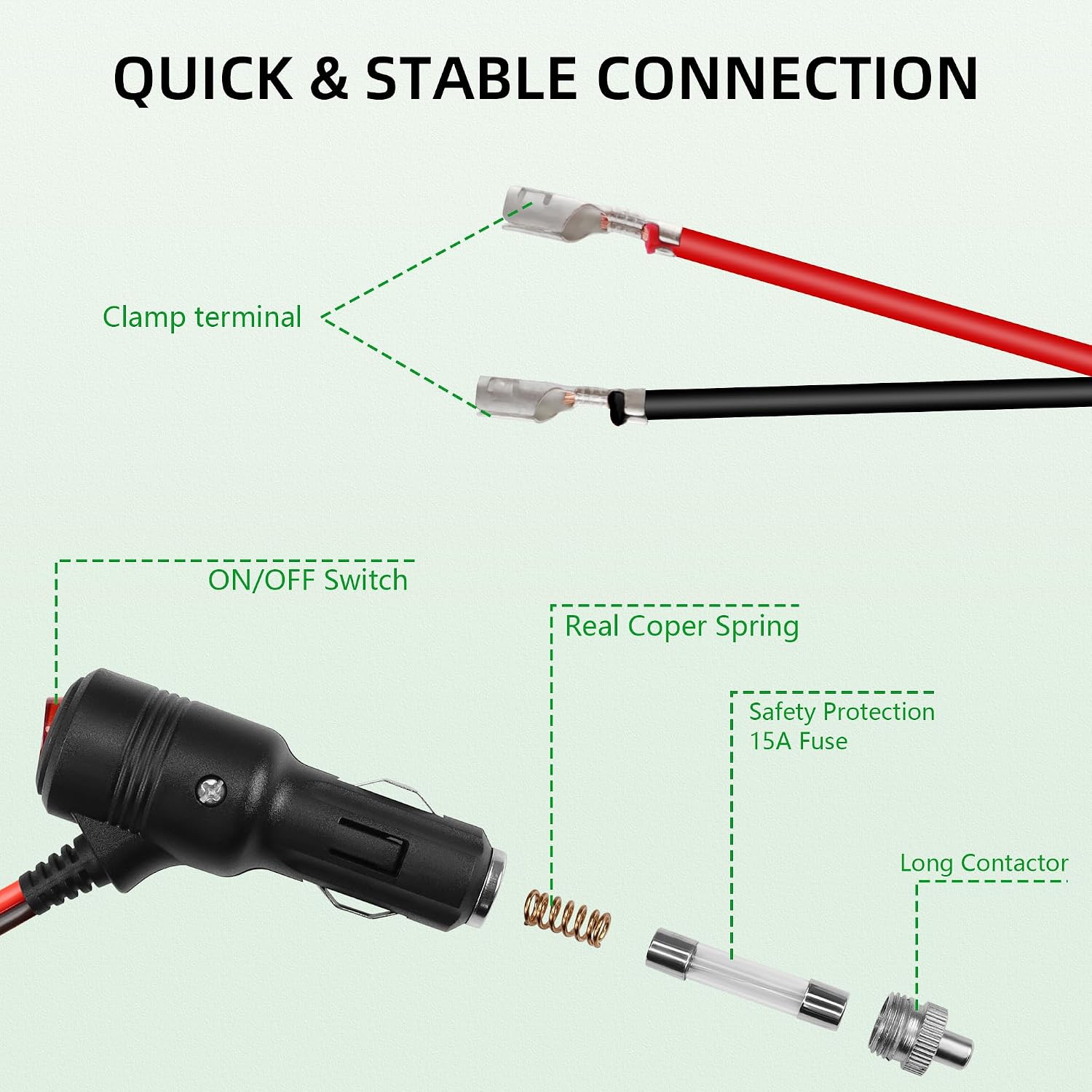 Thumbnail 2 de RIIEYOCA 2PCS 12V 24V car lighter adapter