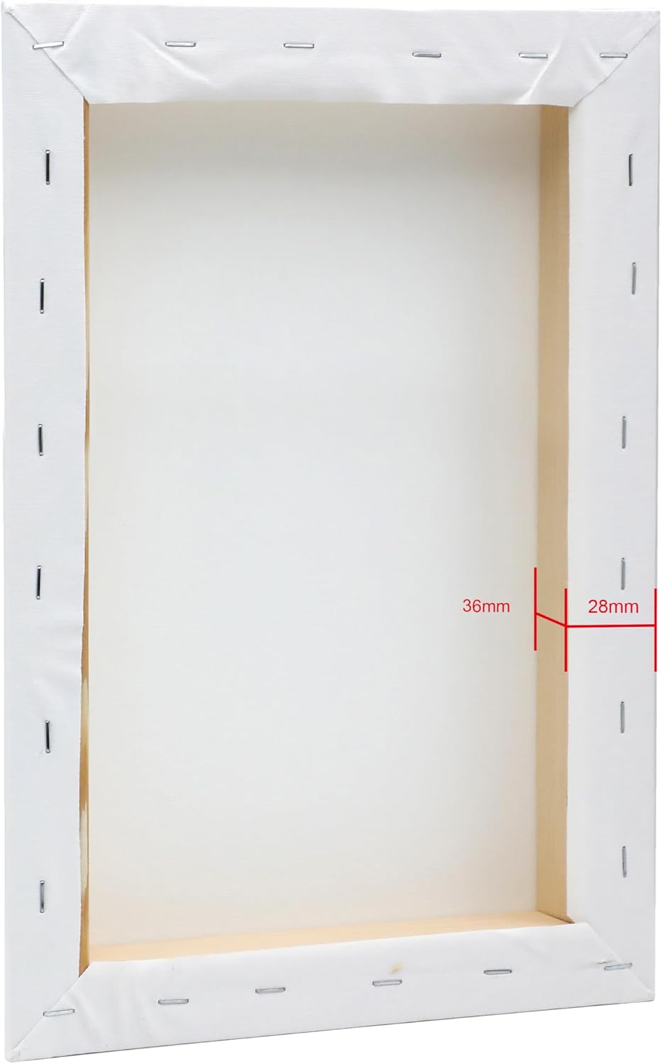 Detalle de EXERZ 30x40cm Bevelled Edge Pre-Stretched Canvas 4pk – 100% Cotton, Wooden Frame