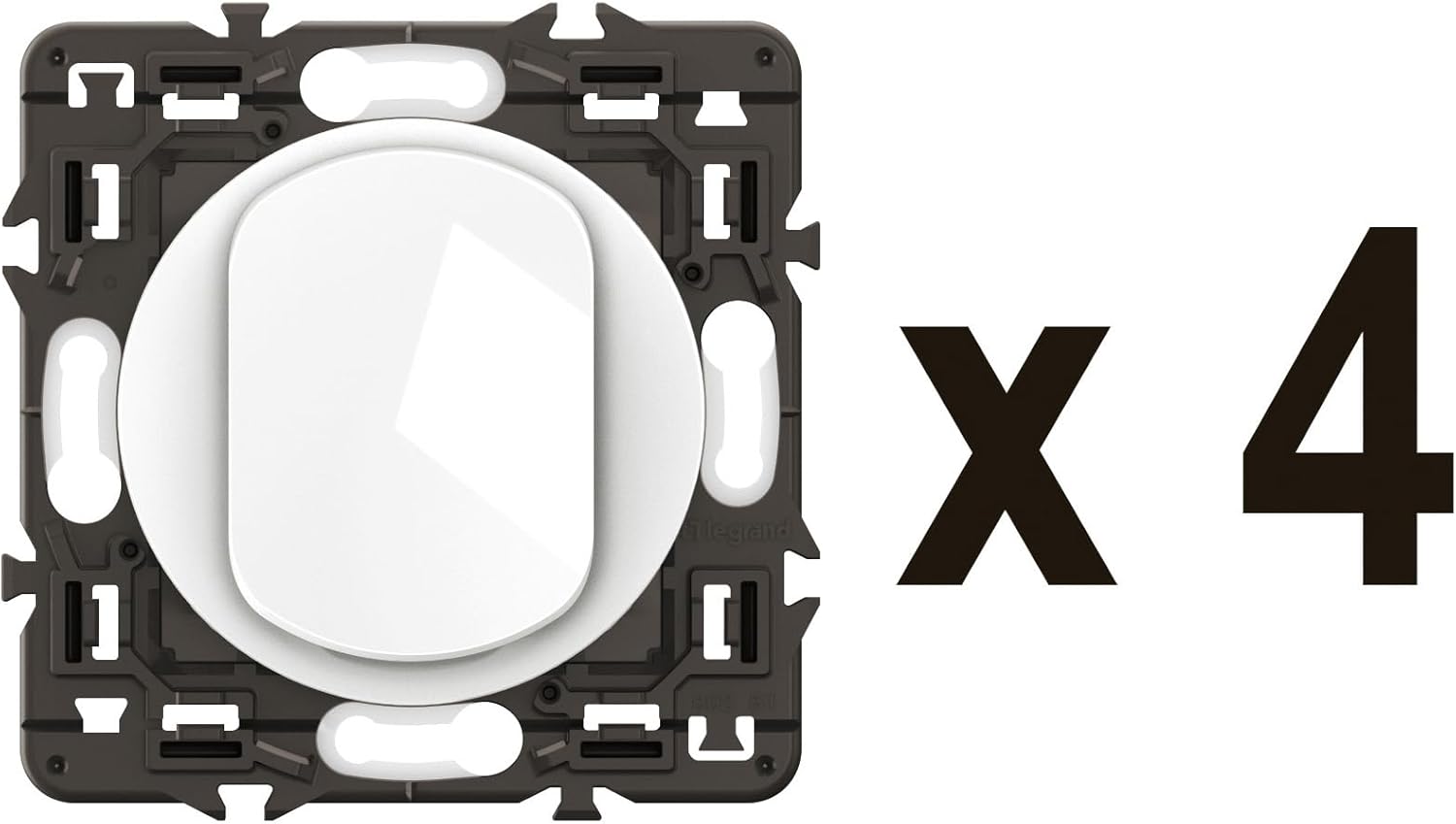 Thumbnail 1 de Legrand Céliane interrupteur simple ou va-et-vient 10A blanc prêt à installer (lot de 4)