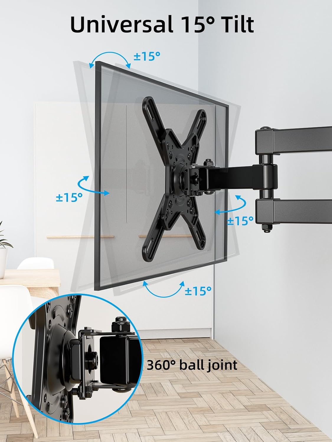 Thumbnail 5 de HOME VISION TV wall bracket 55.6cm extension
