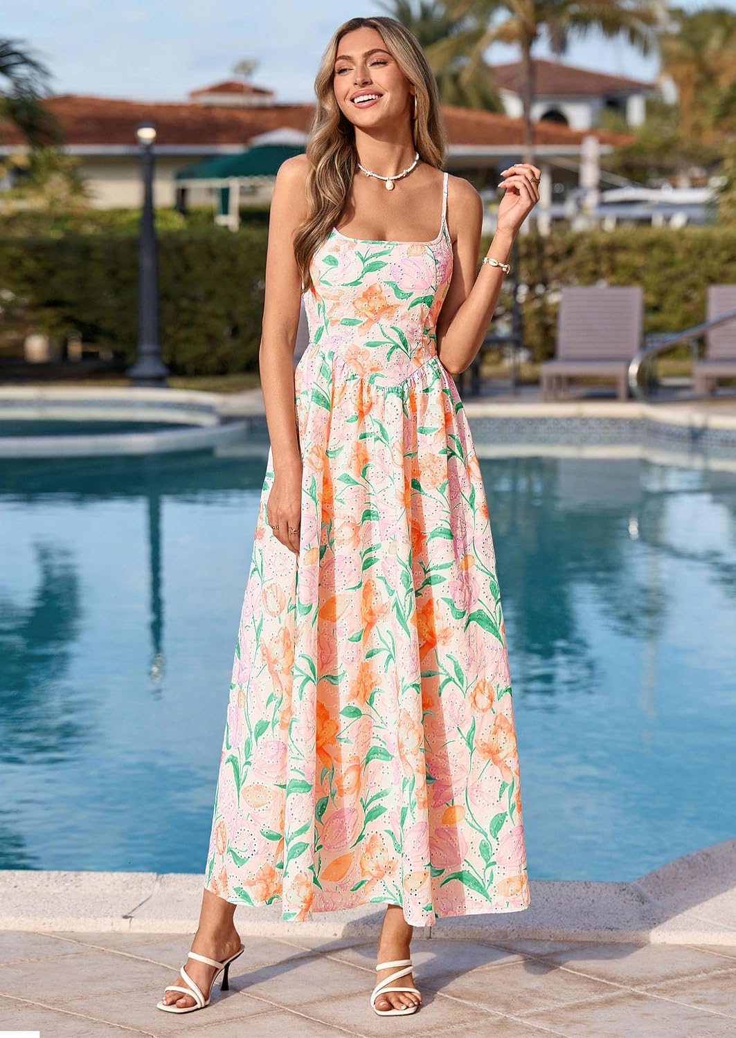 Thumbnail 6 de PrettyGarden Womens 2026 Spring Boho Maxi Dress Eyelet Floral