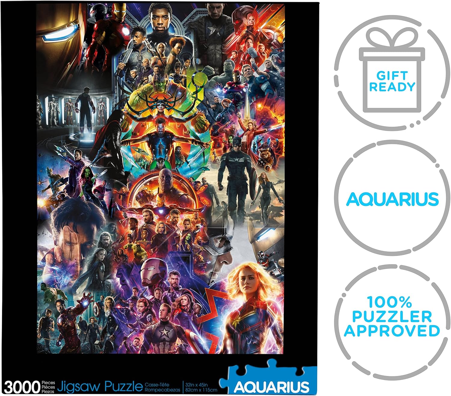 Thumbnail 5 de AQUARIUS 68517 Marvel MCU Collage Avengers Jigsaw Puzzle, Berry, One Size