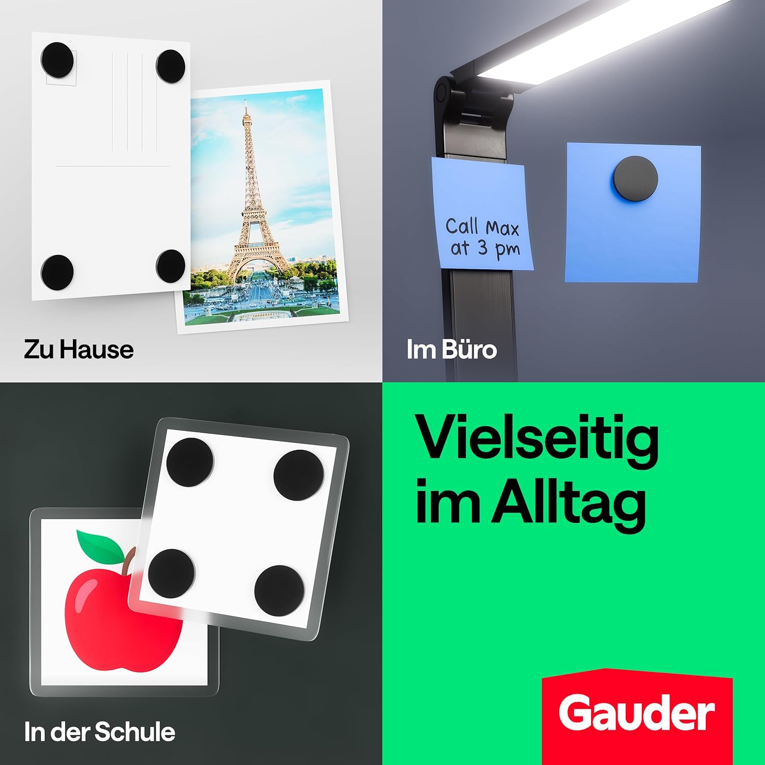 Detalle de GAUDER Magnetpunkte selbstklebend stark – Runde Magnetplättchen 20 x 2 mm, 100 Stück