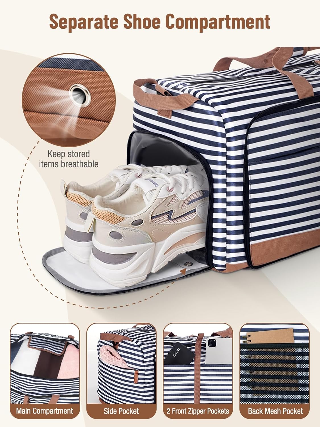 Detalle 2 de Lekesky Reisetasche 60L für Damen