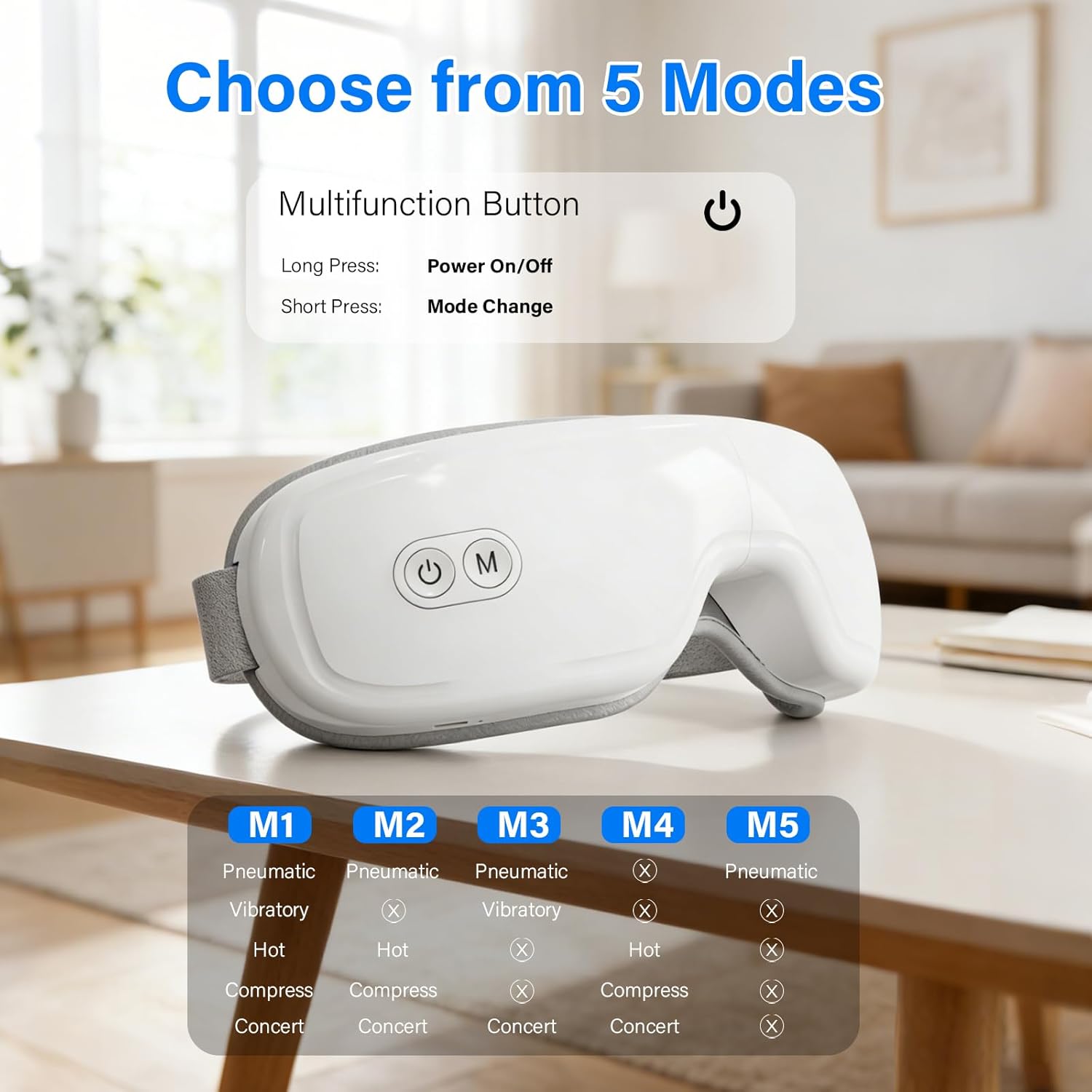 Thumbnail 3 de Alongstar Rechargeable Heated Eye Mask with Heat Compression, Music & 5 Modes