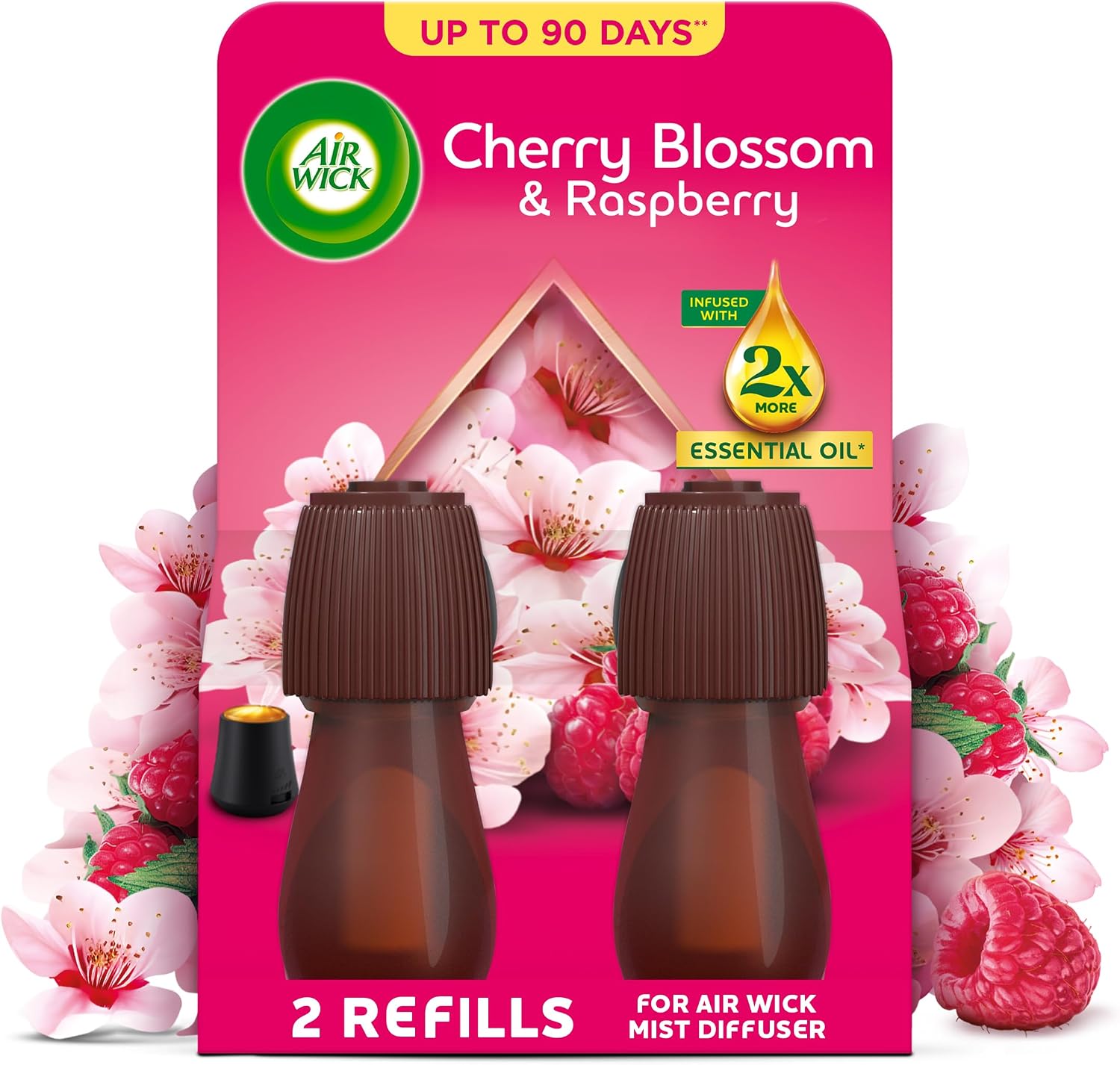 Detalle de Air Wick Essential Mist Cherry Blossom & Raspberry Twin Refill 20ml