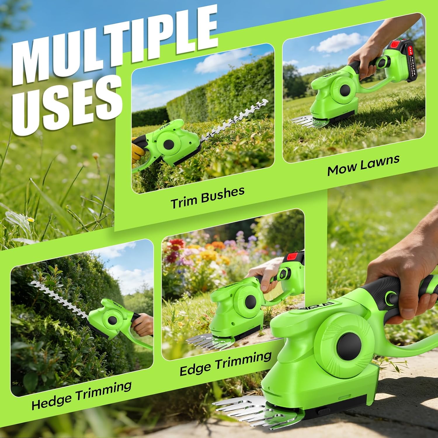 Thumbnail 6 de Supleap 2-in-1 Cordless Hedge Trimmer 600W