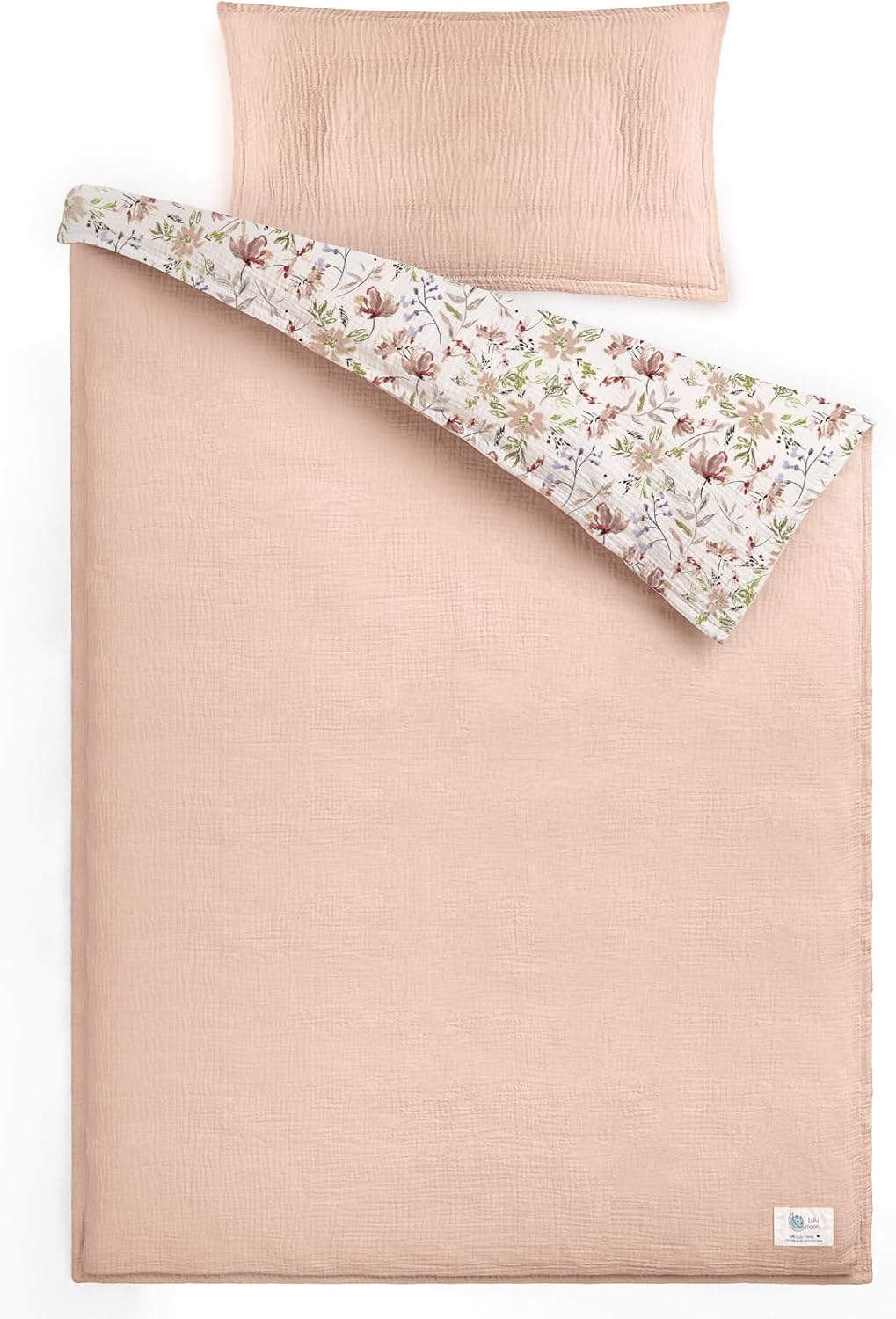 Detalle de lulumoon Kinderbettwäsche 100x135 mit Kissenbezug 40x60 – Jersey, Oeko-Tex Baumwolle für Kleinkinder