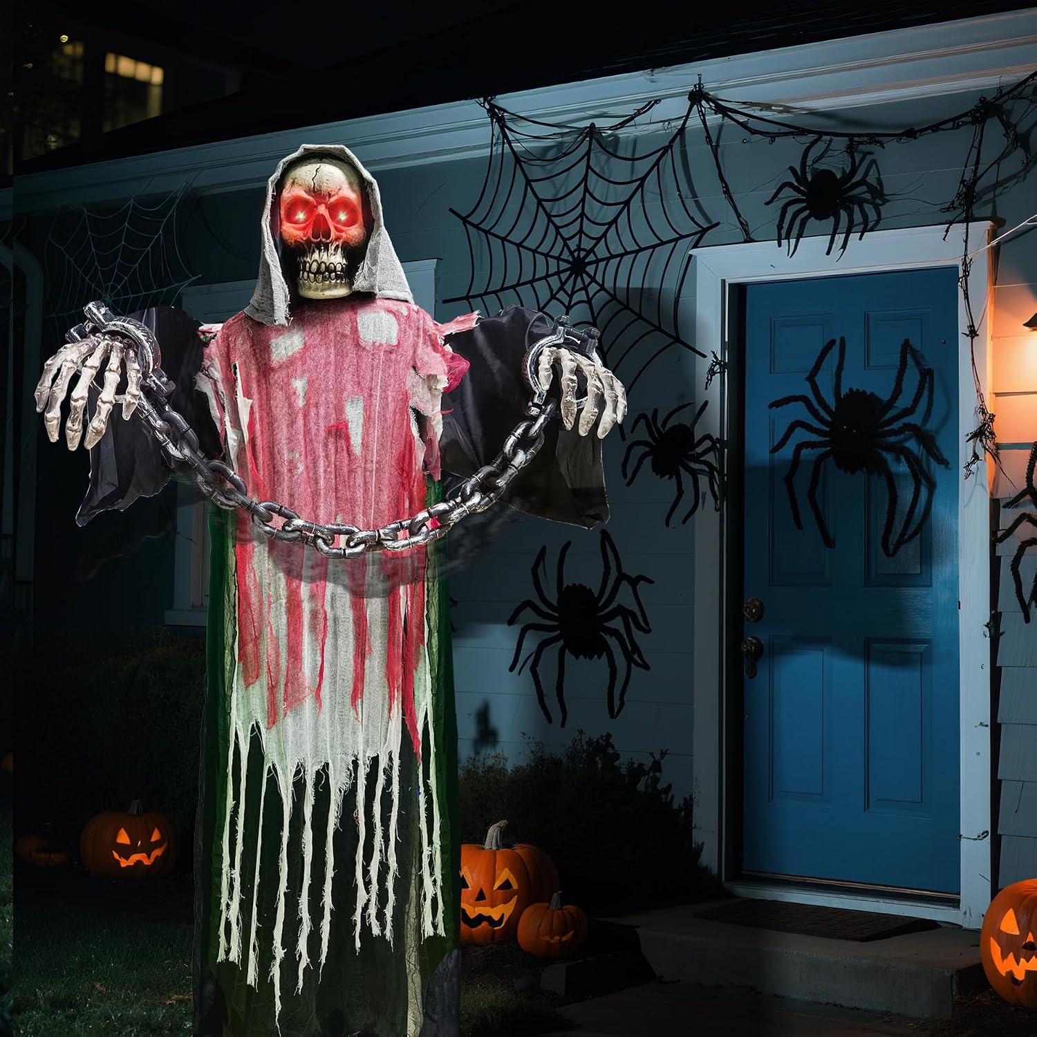 Thumbnail 6 de VersaCharm HNDA0005 Animated Grim Reaper Halloween Decoration with Sound and Touch Activation