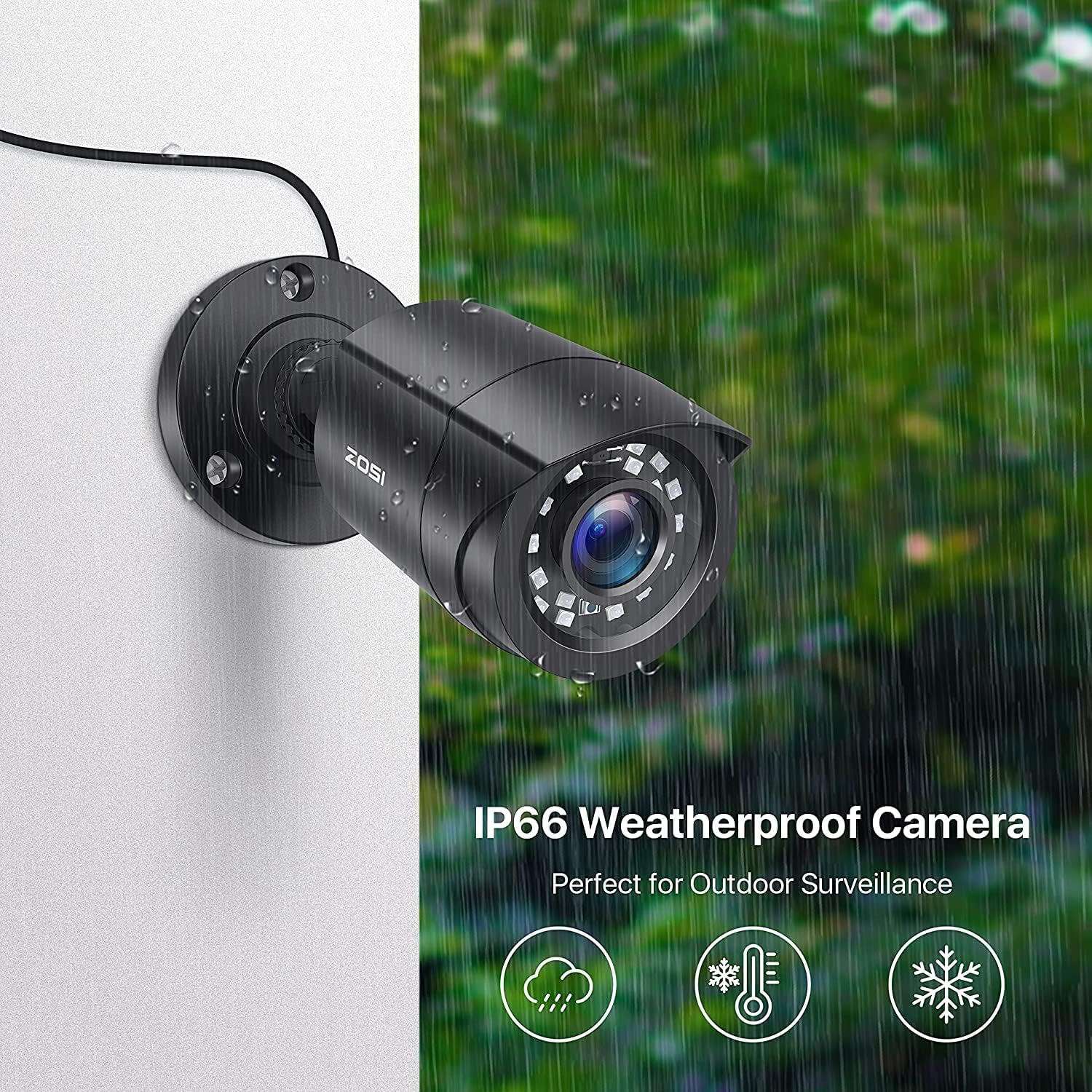 Detalle de ZOSI 1080P 2-Pack TVI Bullet Cameras 2.0MP