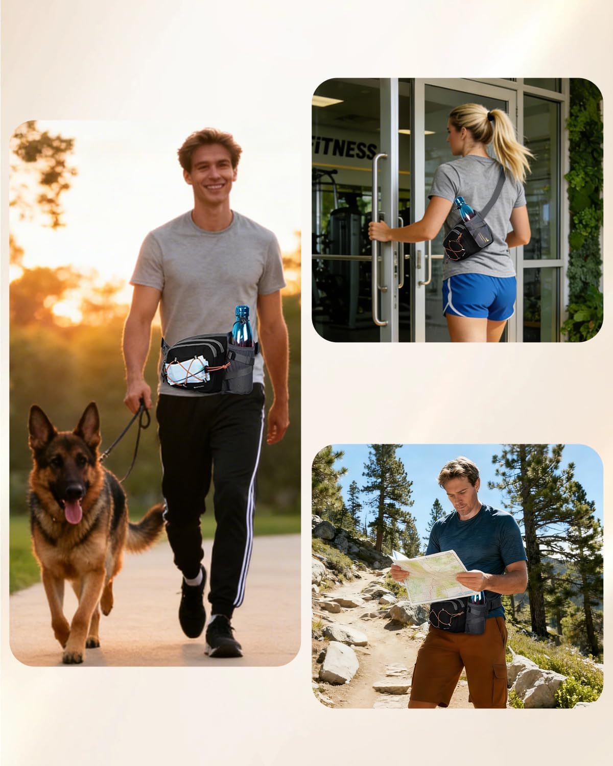 Thumbnail 6 de Sportsnew Hydration Waist Pack with Water Bottle Holder (2L) for Running, Hiking & Dog Walking