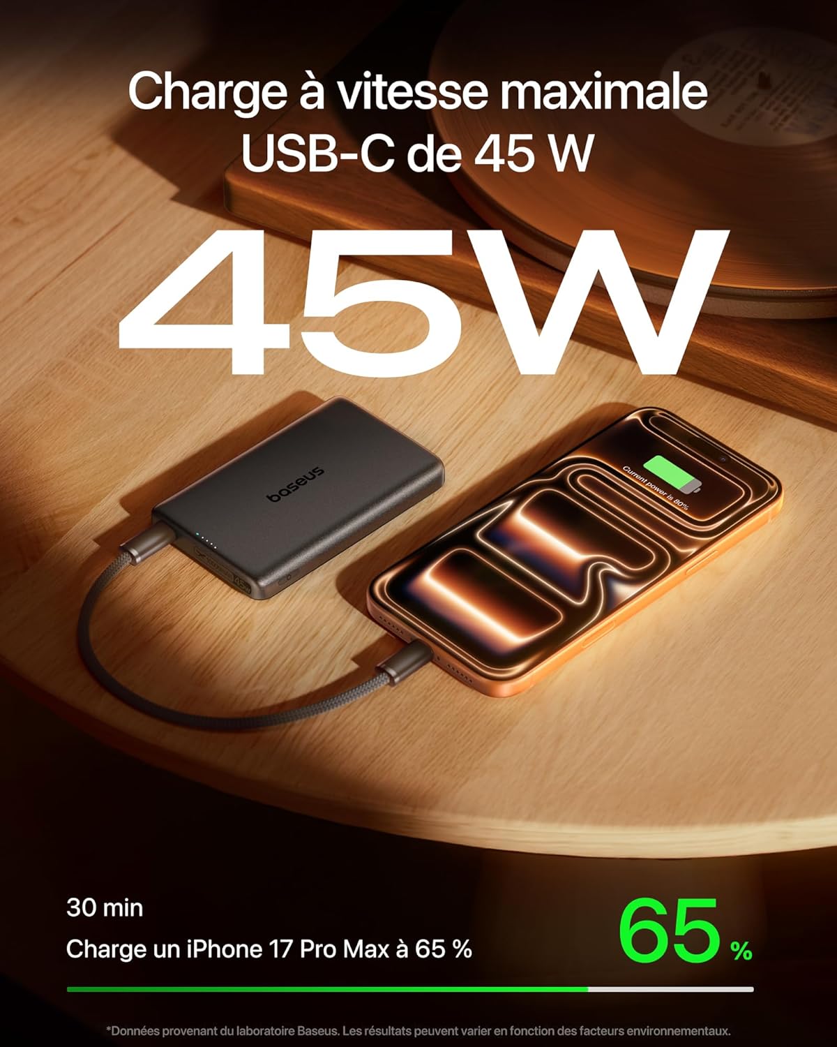 Thumbnail 3 de Baseus PicoGo AM52 MagSafe Powerbank — Batterie externe magnétique 10000 mAh, 25 W Qi2.2 et 45 W PD