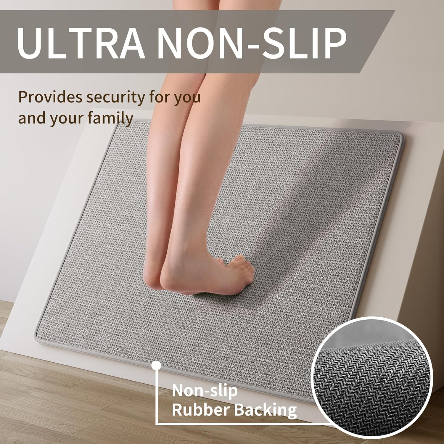 Thumbnail 3 de YDKGL Non Slip Kitchen Rugs 17x47 Gray Kitchen Runner Mat for In Front of Sink