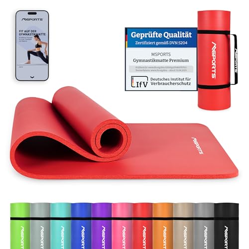 Imagen de MSPORTS Gymnastikmatte Premium – rutschfeste Matte für Fitness, Pilates und Yoga in 190 cm Breite en OfertitasTOP