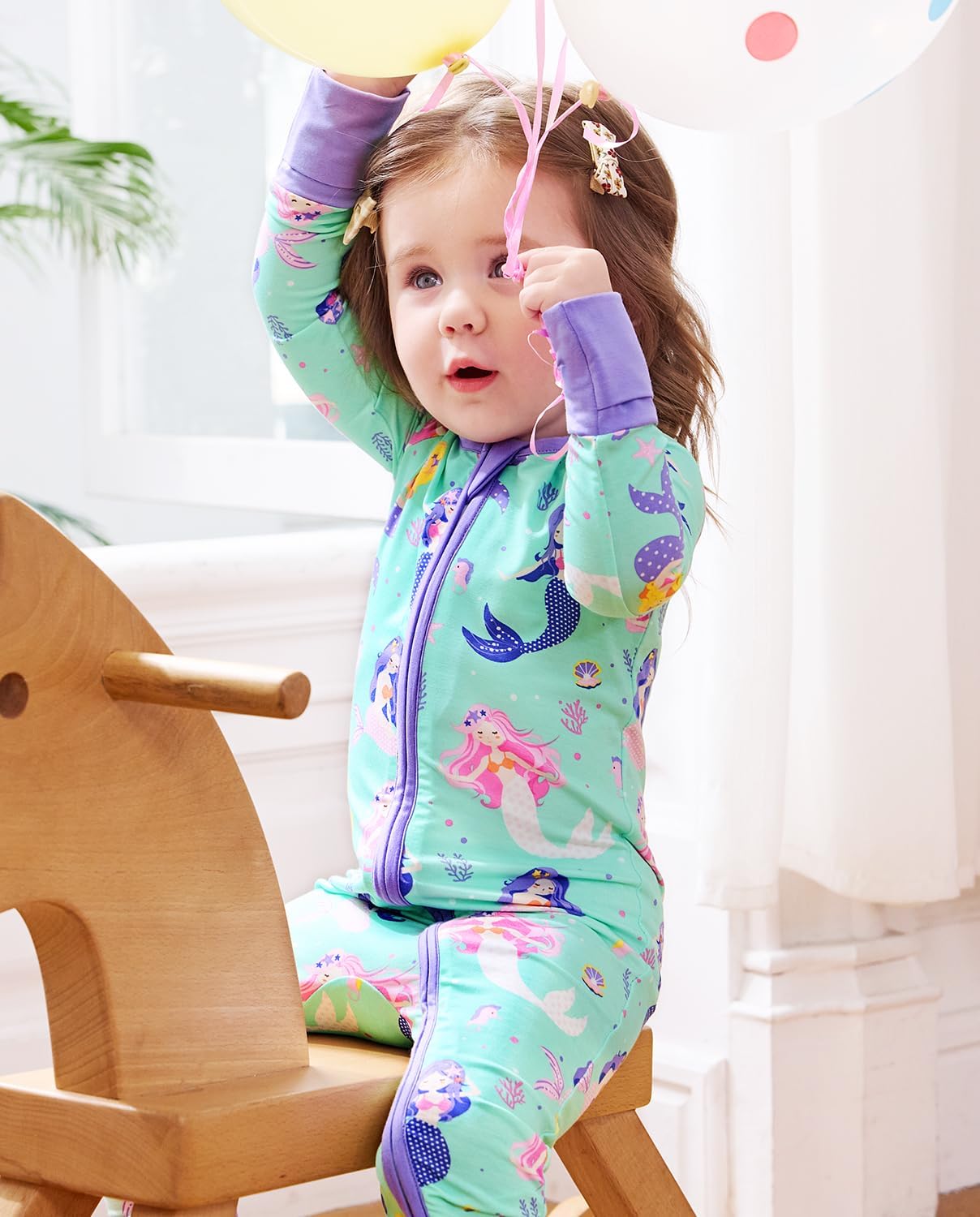 Thumbnail 2 de babee Reshinee Bamboo Viscose Baby Sleeper: Convertible Zipper Romper (0–24M)