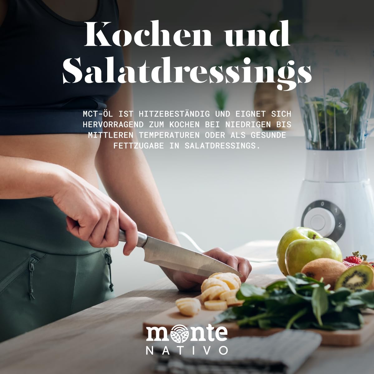 Thumbnail 6 de MCT Öl C8 Monte Nativo (500ml) – Rein Kokosöl für Keto, Bulletproof Coffee und Keto-Smoothies