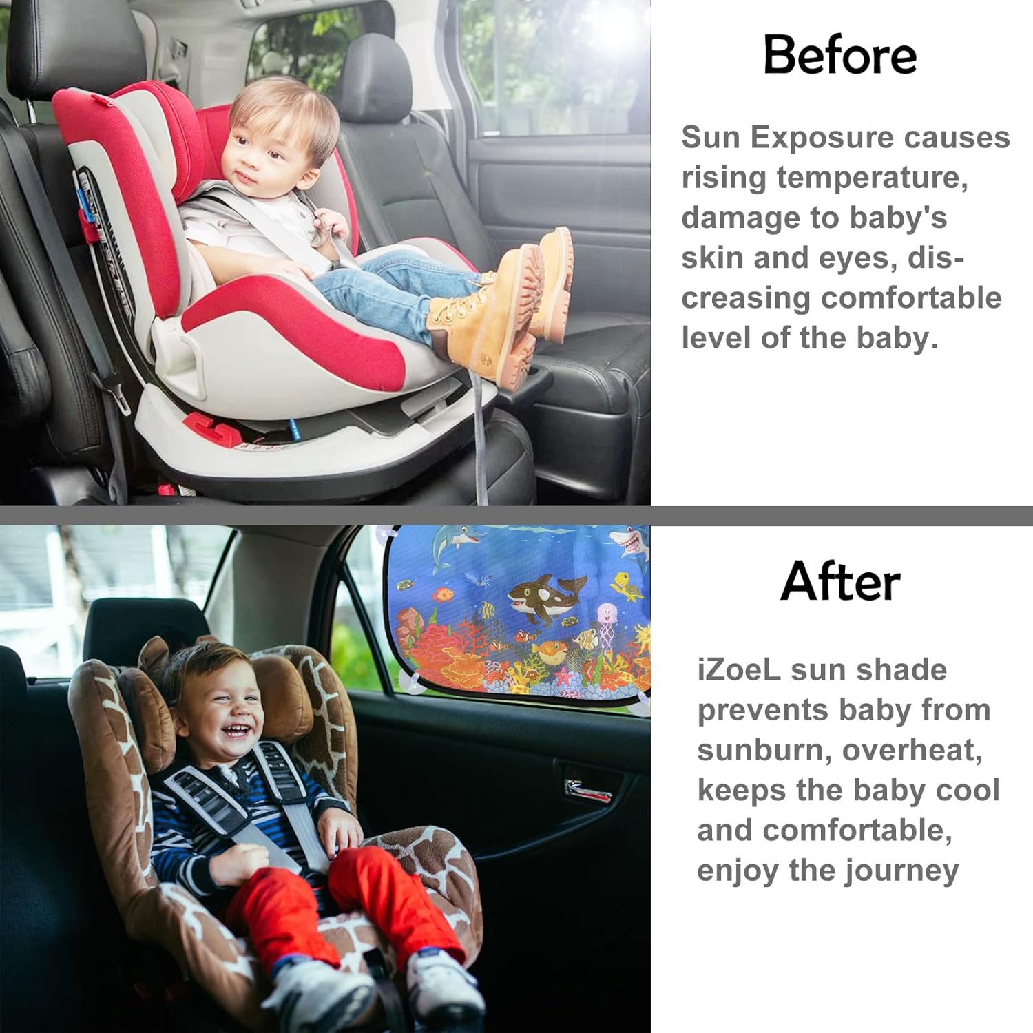 Thumbnail 4 de iZoeL Kinder Auto Sonnenschutz 2er Set