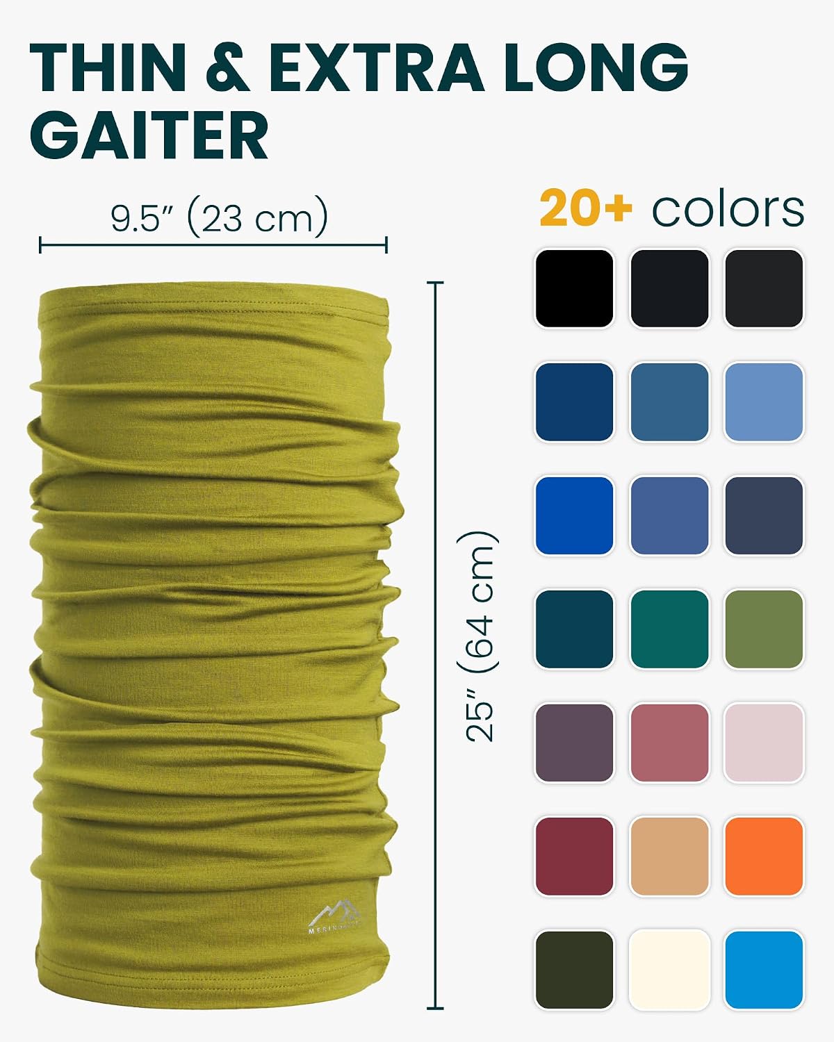Detalle de Merino.tech Merino Wool Neck Gaiter 17.5-Micron
