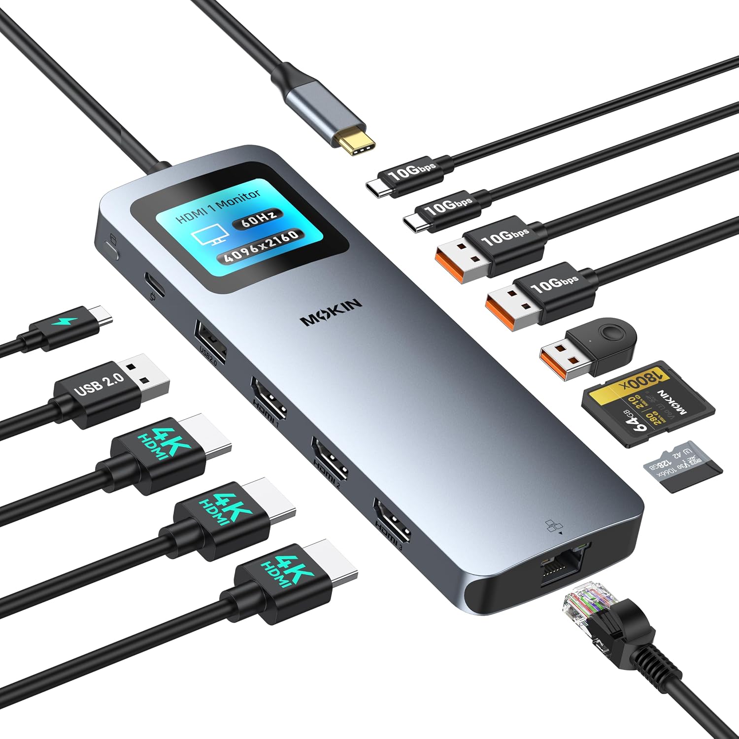 Detalle de MOKiN USB-C Docking Station 13-in-1